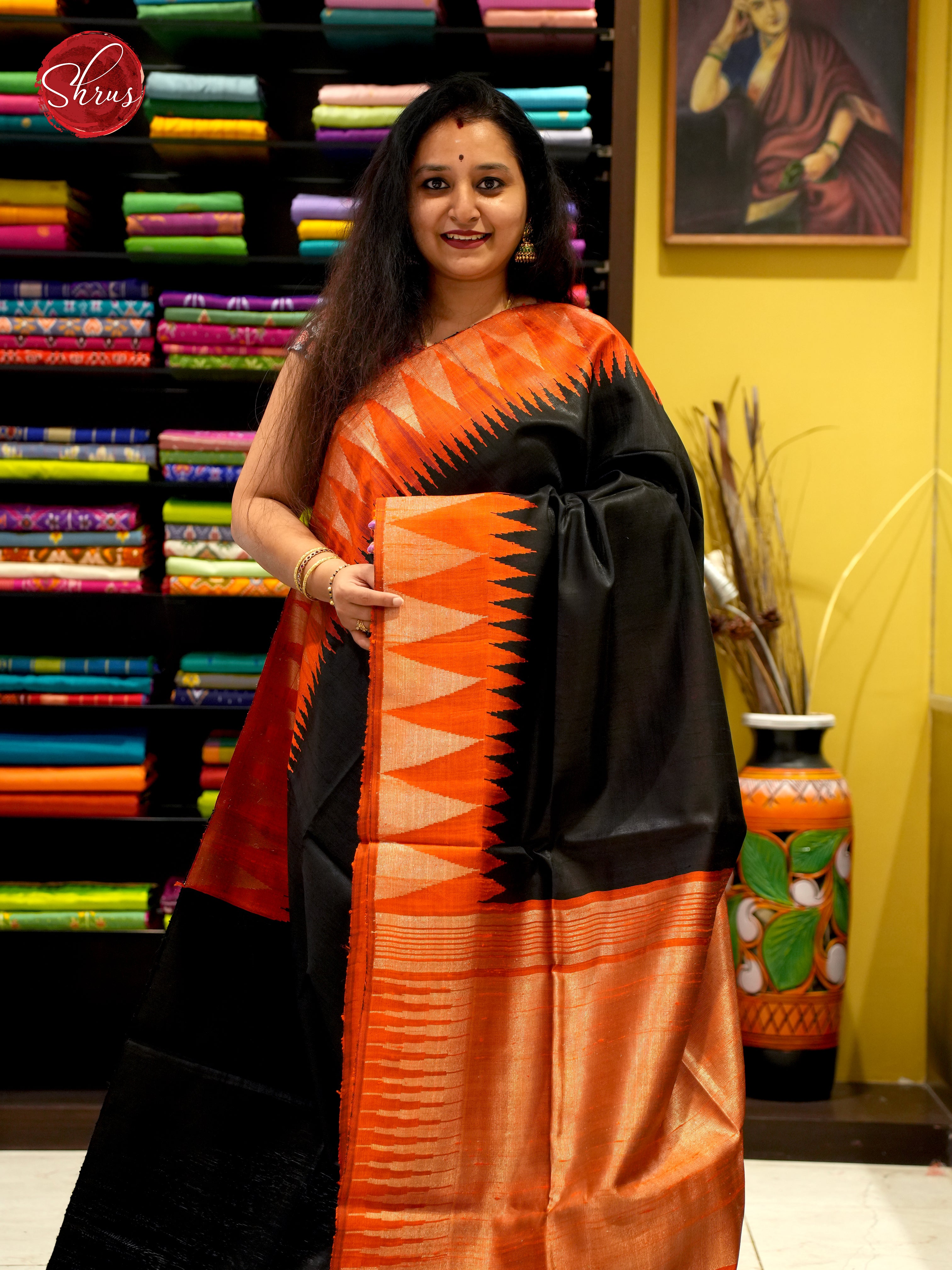 Black & Orange-ish Red - Raw Silk - Shop on ShrusEternity.com