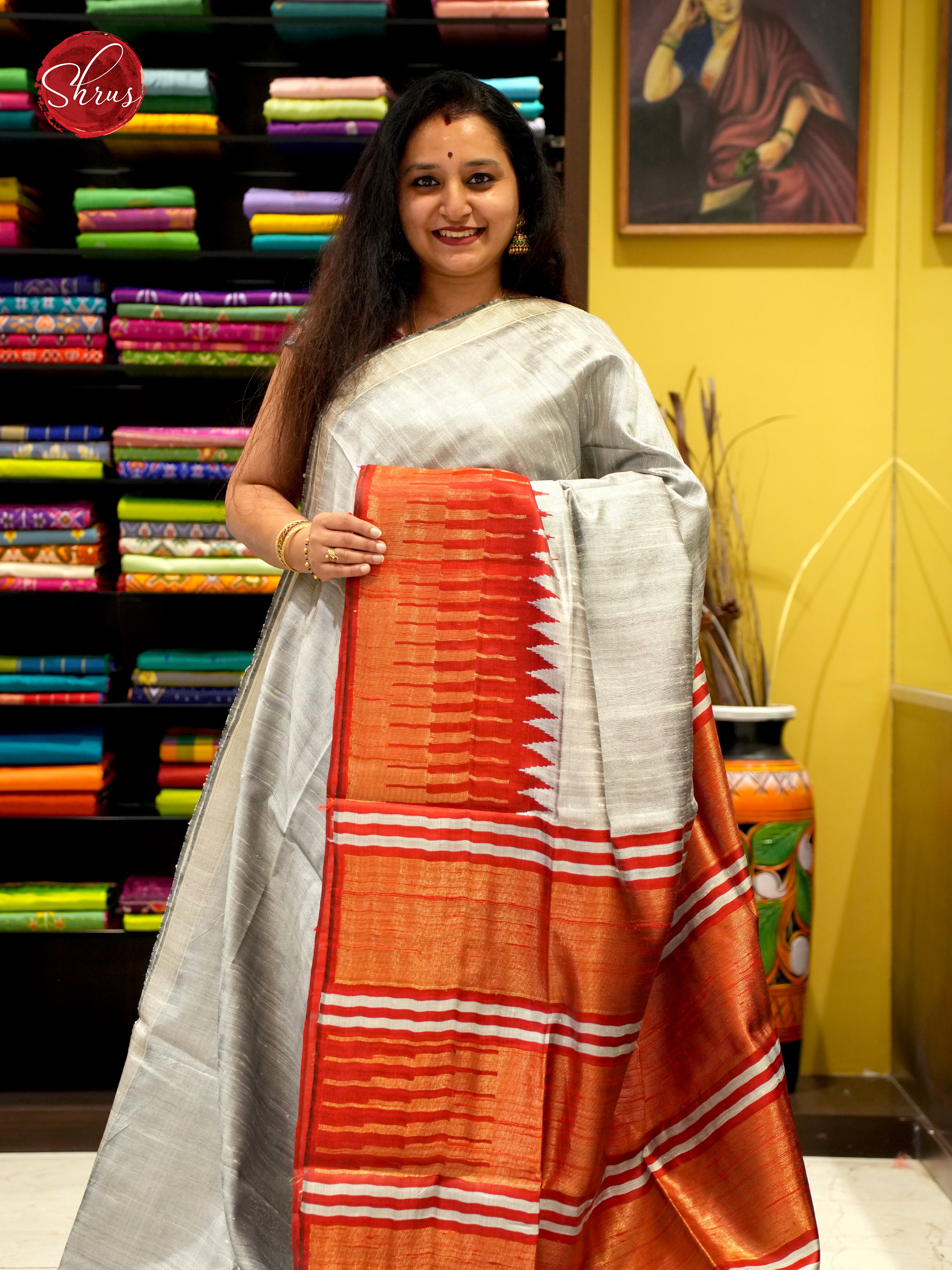 Silver & Orange - Raw Silk - Shop on ShrusEternity.com
