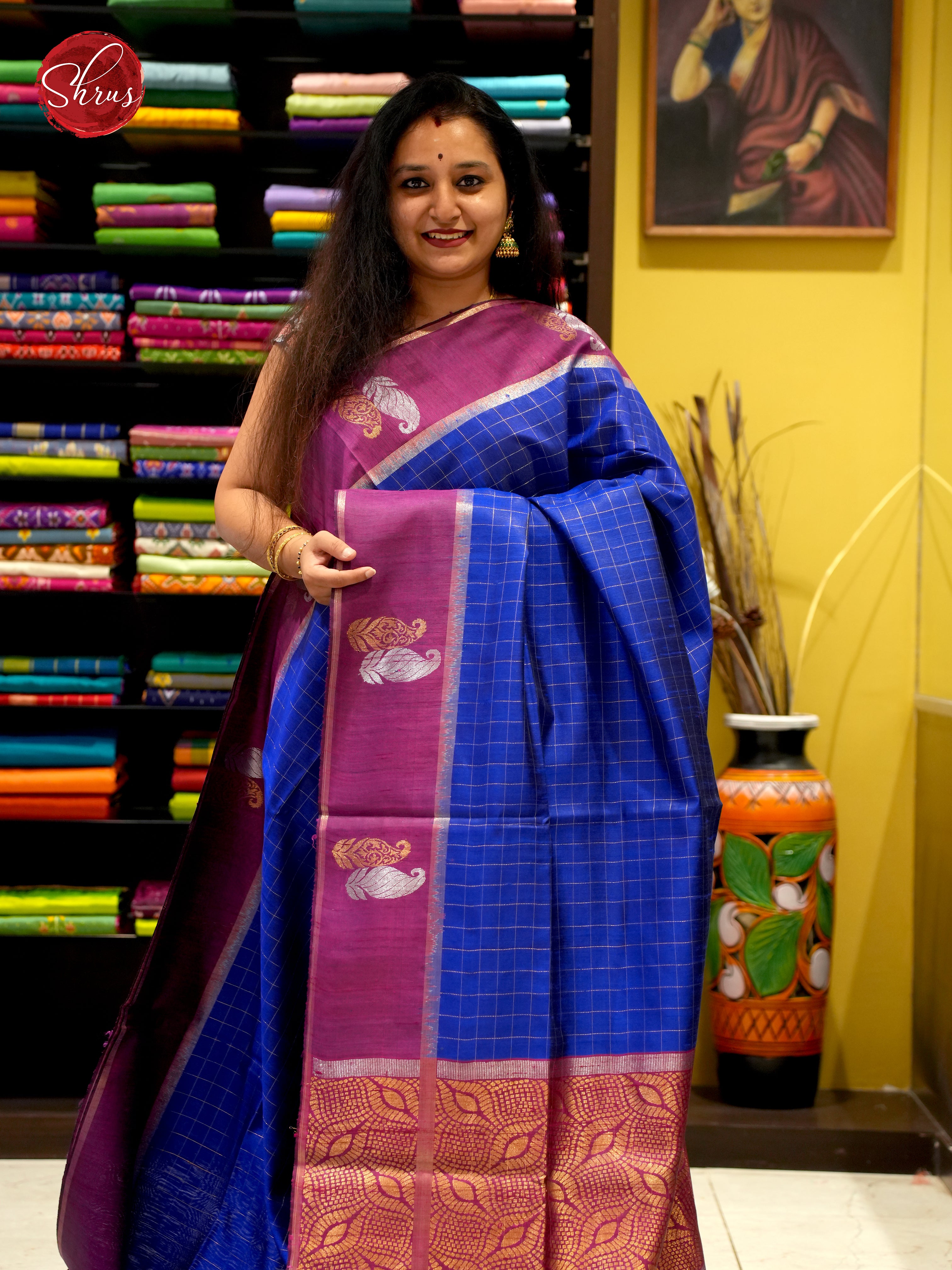 Bright Blue & Magenta - Raw Silk - Shop on ShrusEternity.com