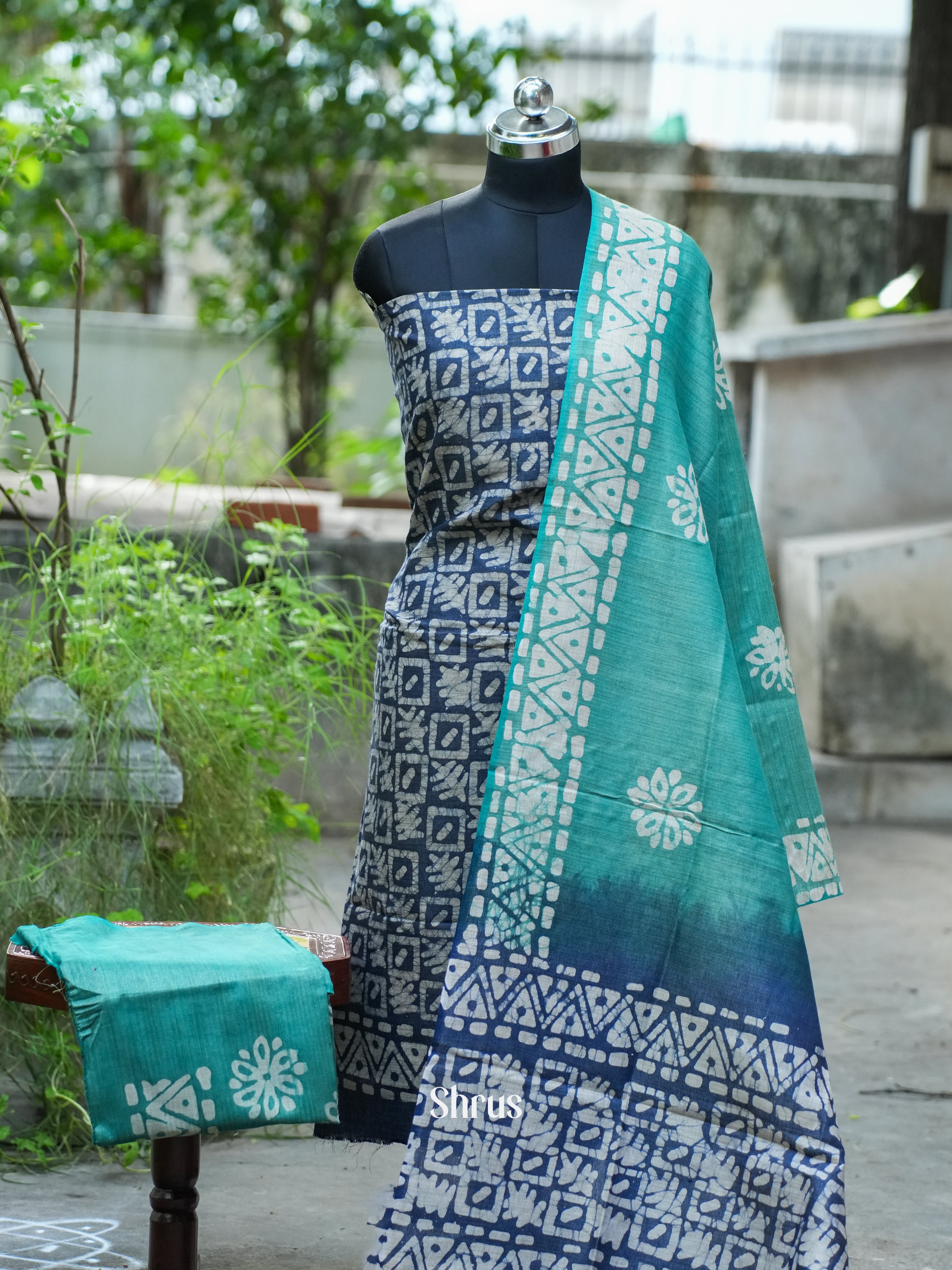 Blue & Sky Blue - Bhatik salwar - Shop on ShrusEternity.com