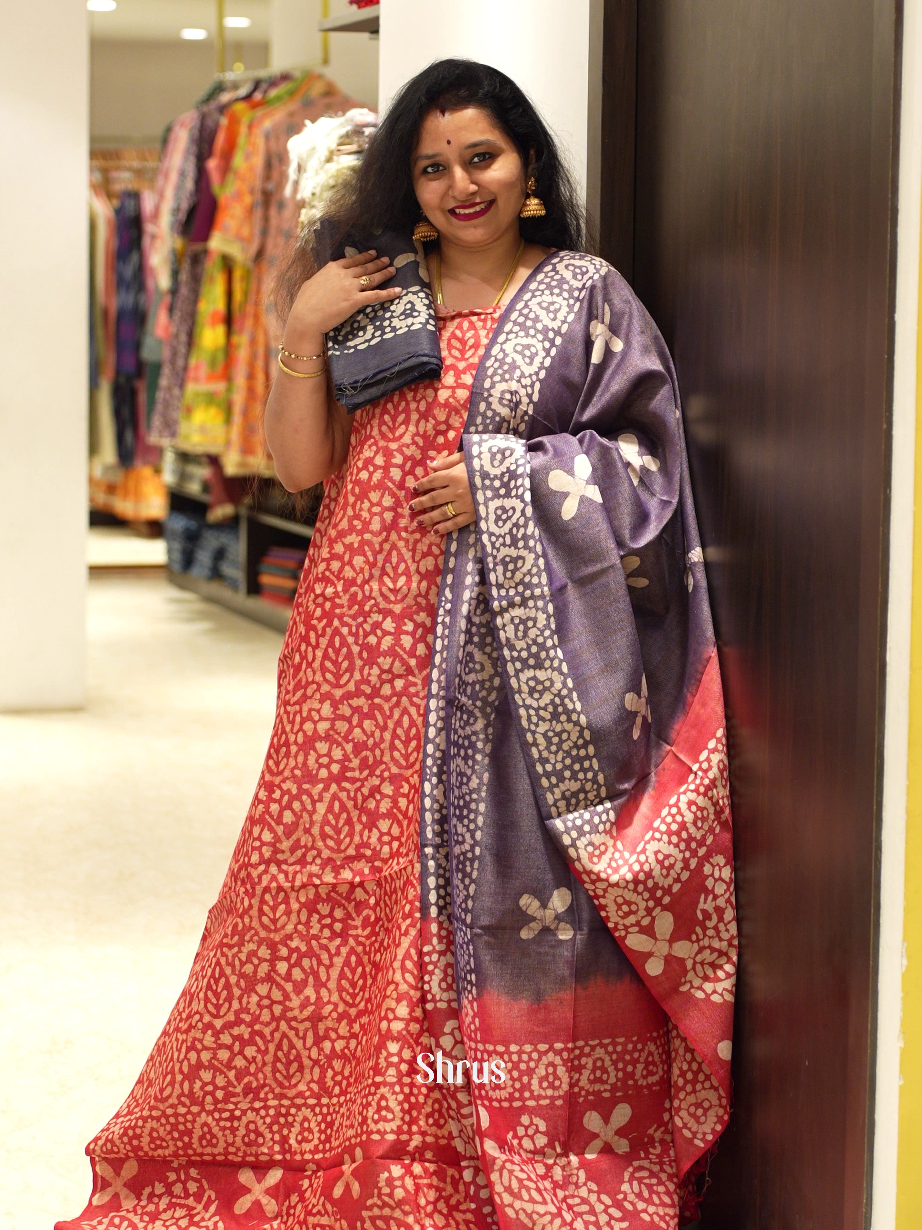 Maroon & Blue - Bhatik salwar - Shop on ShrusEternity.com
