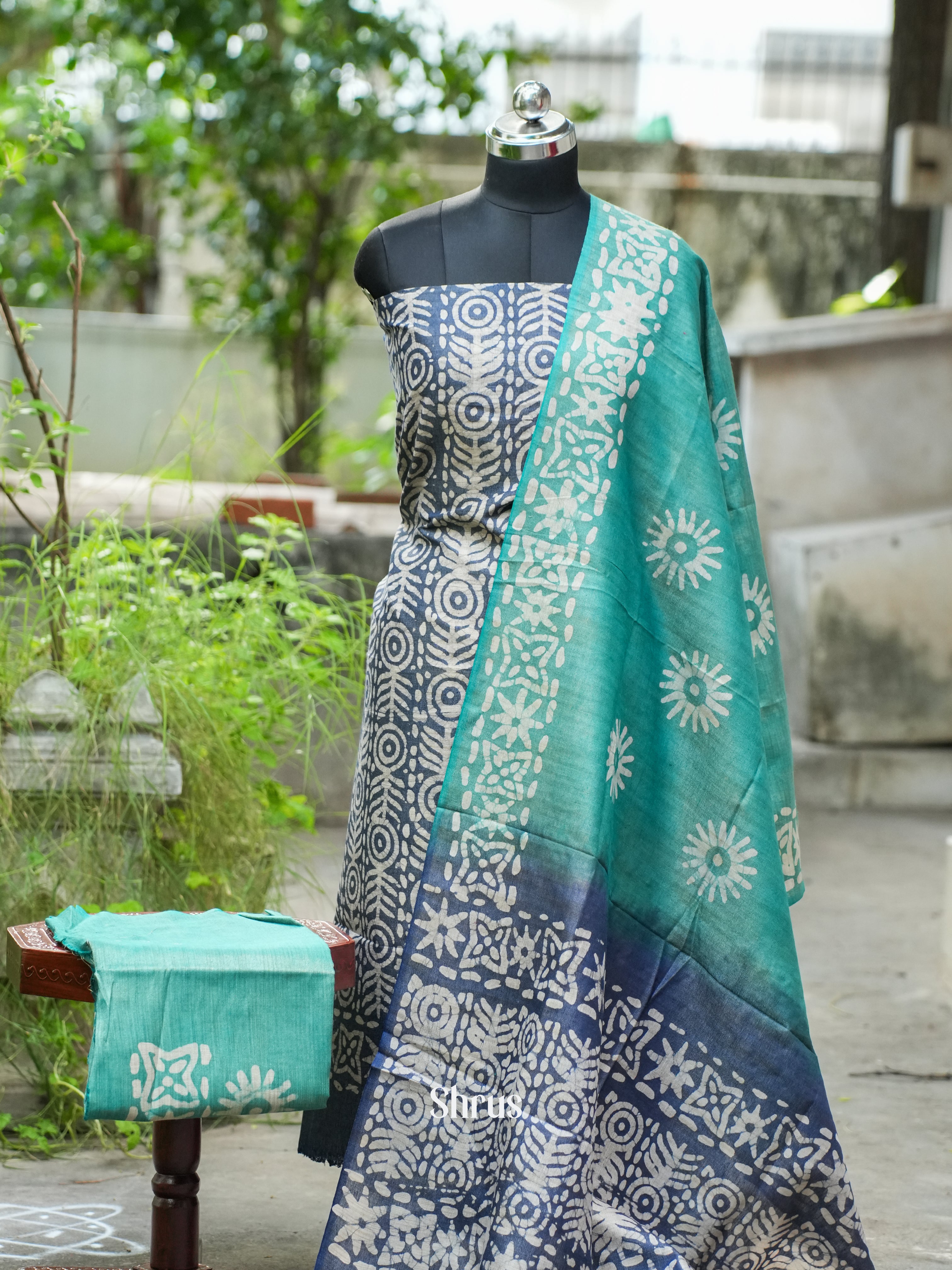 Blue & Sky Blue -Bhatik salwar - Shop on ShrusEternity.com
