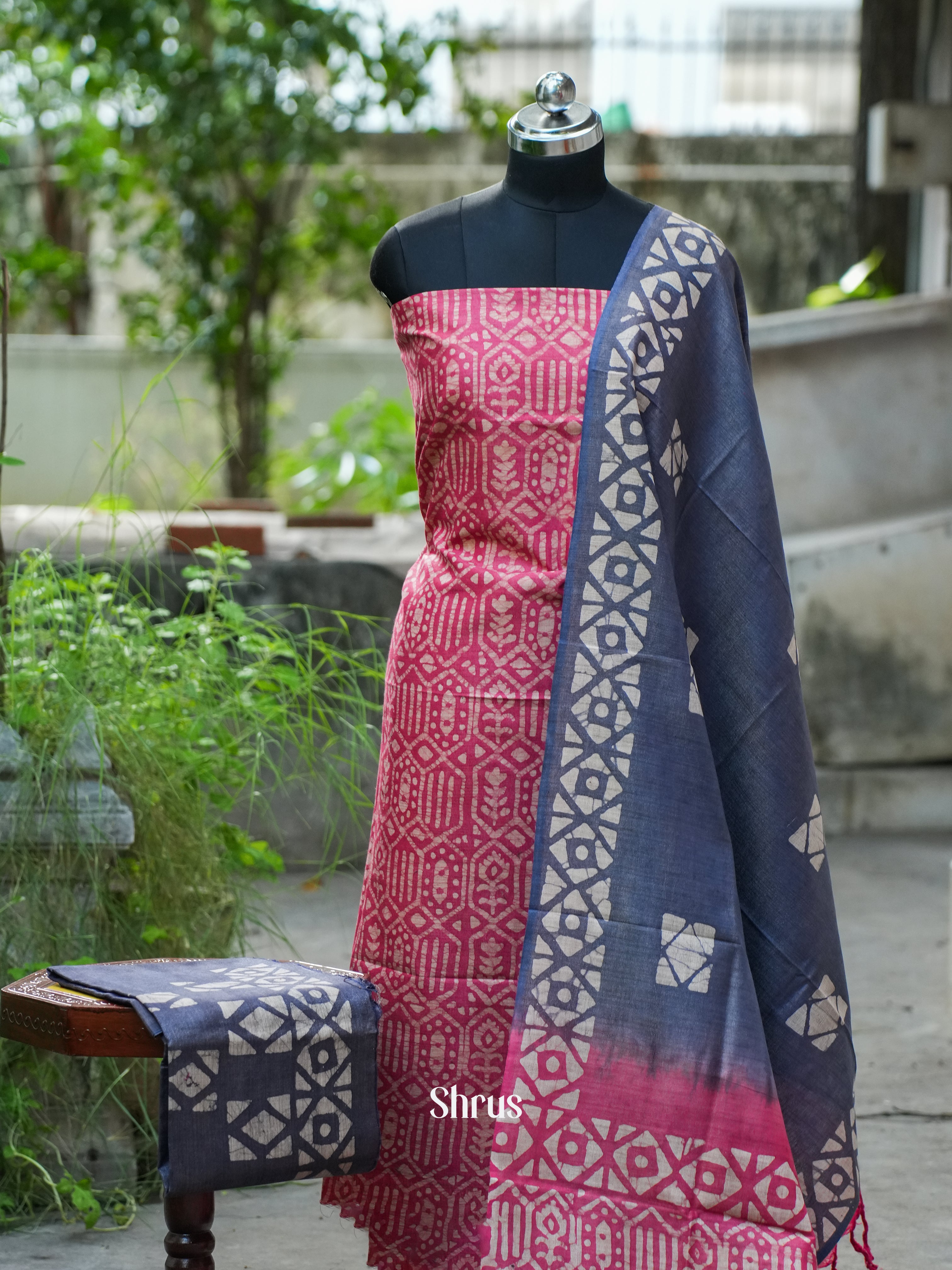 Pink & Blue - Bhatik salwar - Shop on ShrusEternity.com