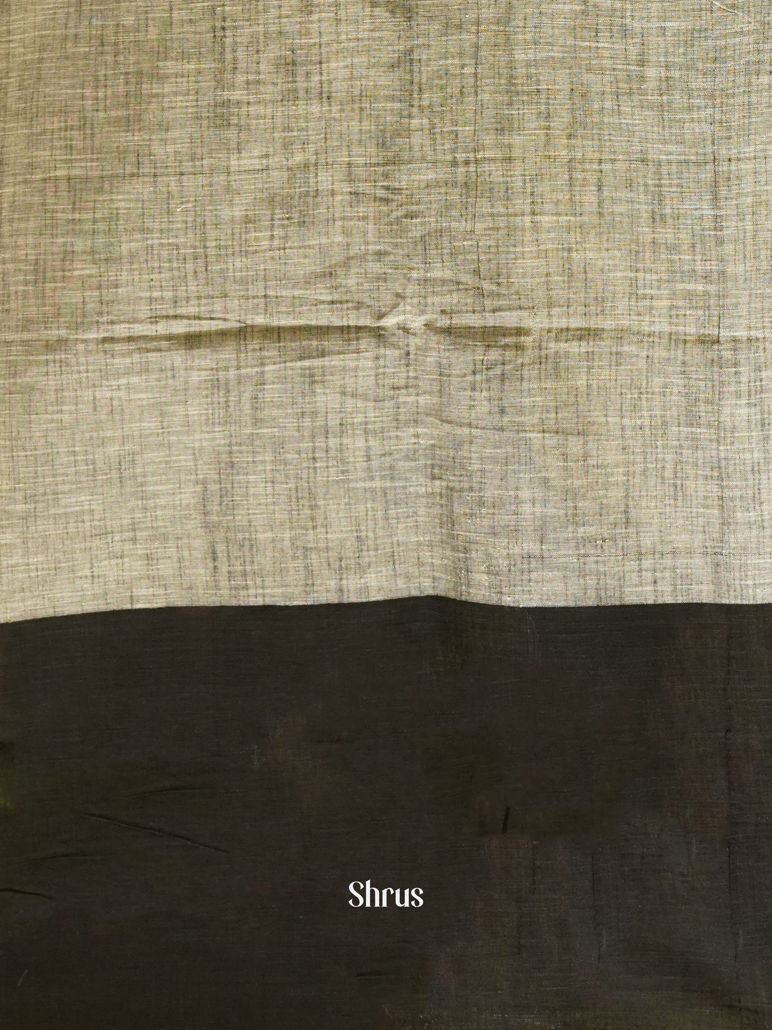 Cream & Black - Bengal cotton Saree - Shop on ShrusEternity.com