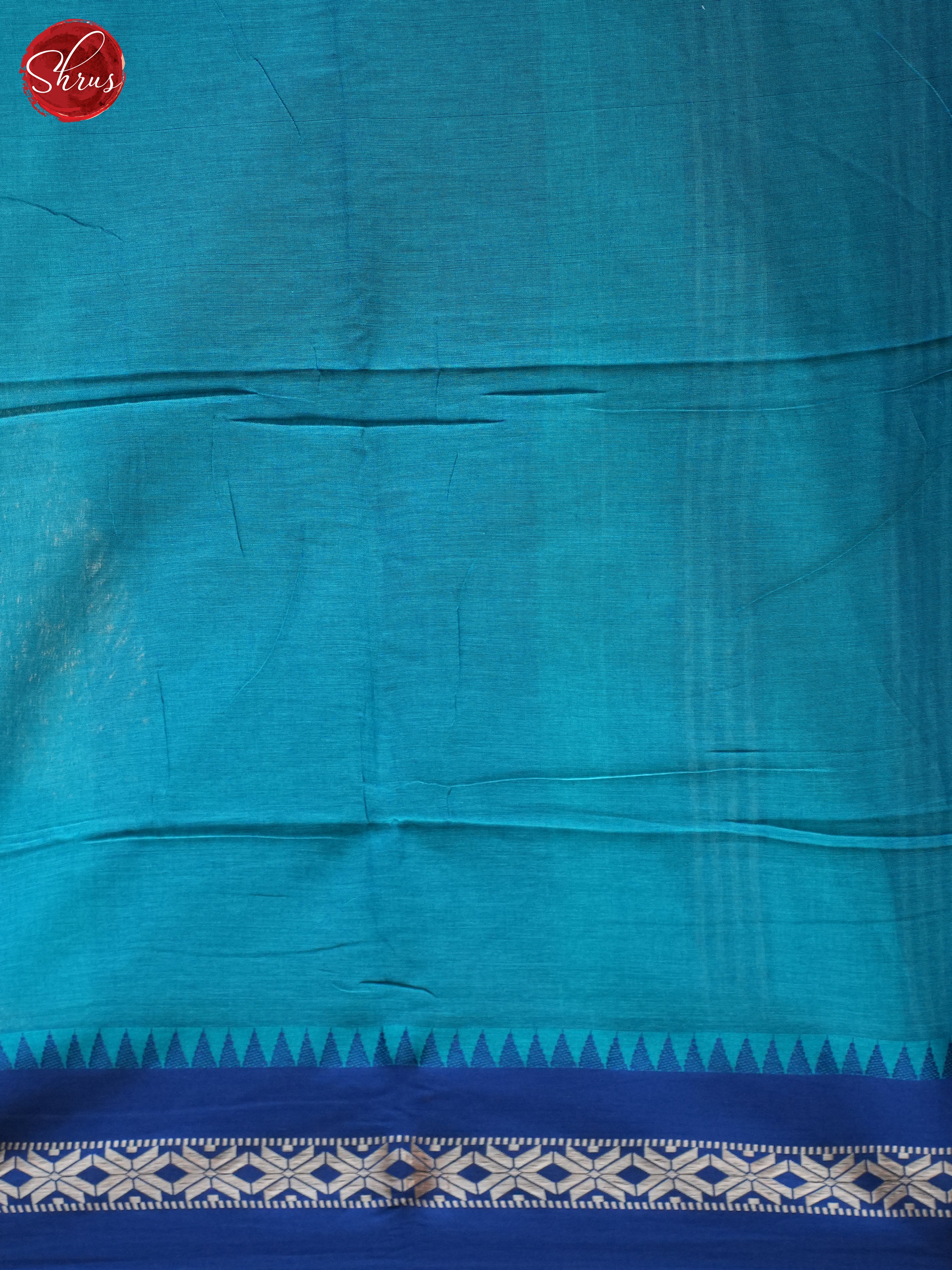 Teal & Blue- Bengal cotton Saree - Shop on ShrusEternity.com