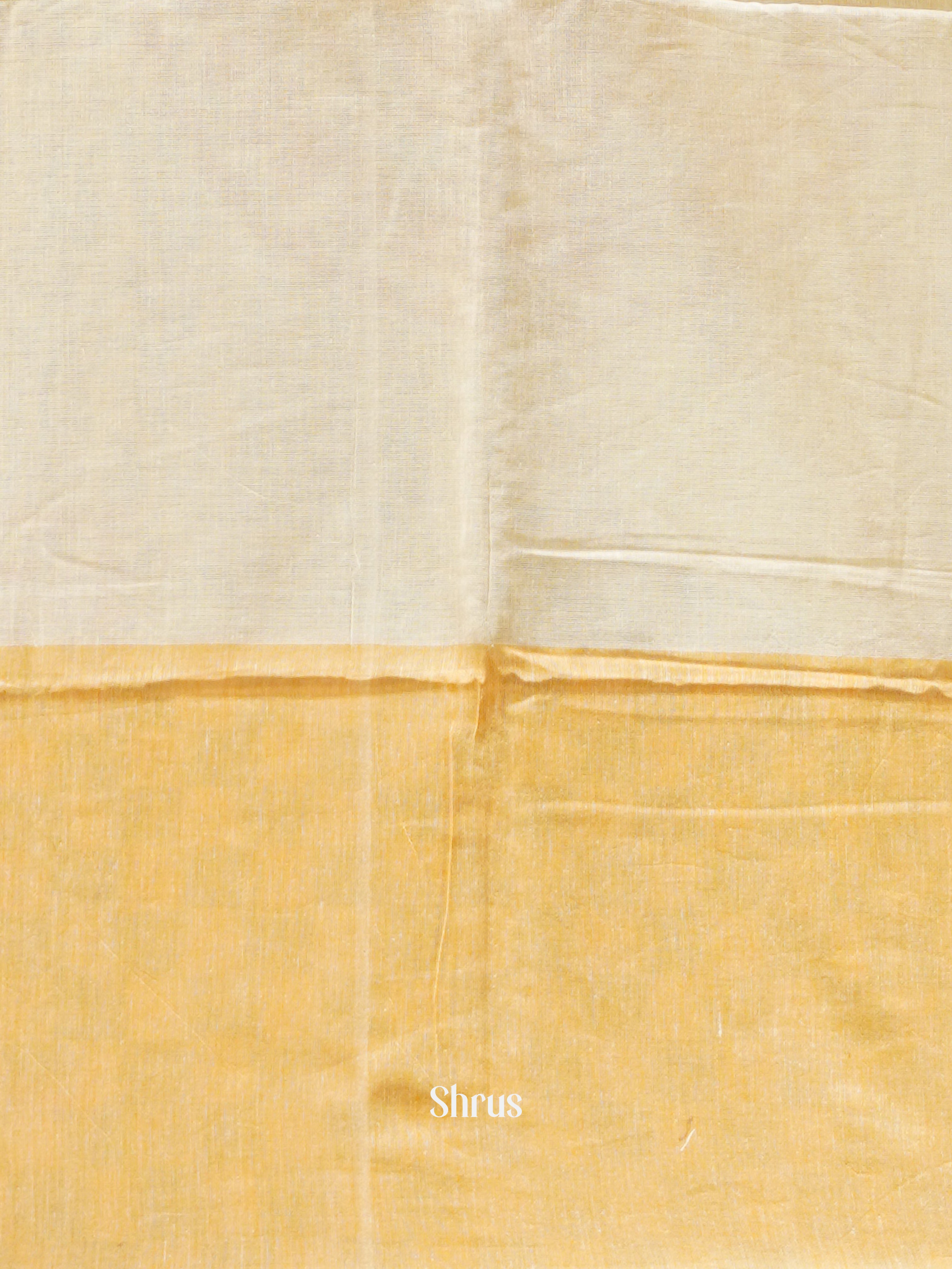 Cream & Yellow - Bengal cotton Saree - Shop on ShrusEternity.com
