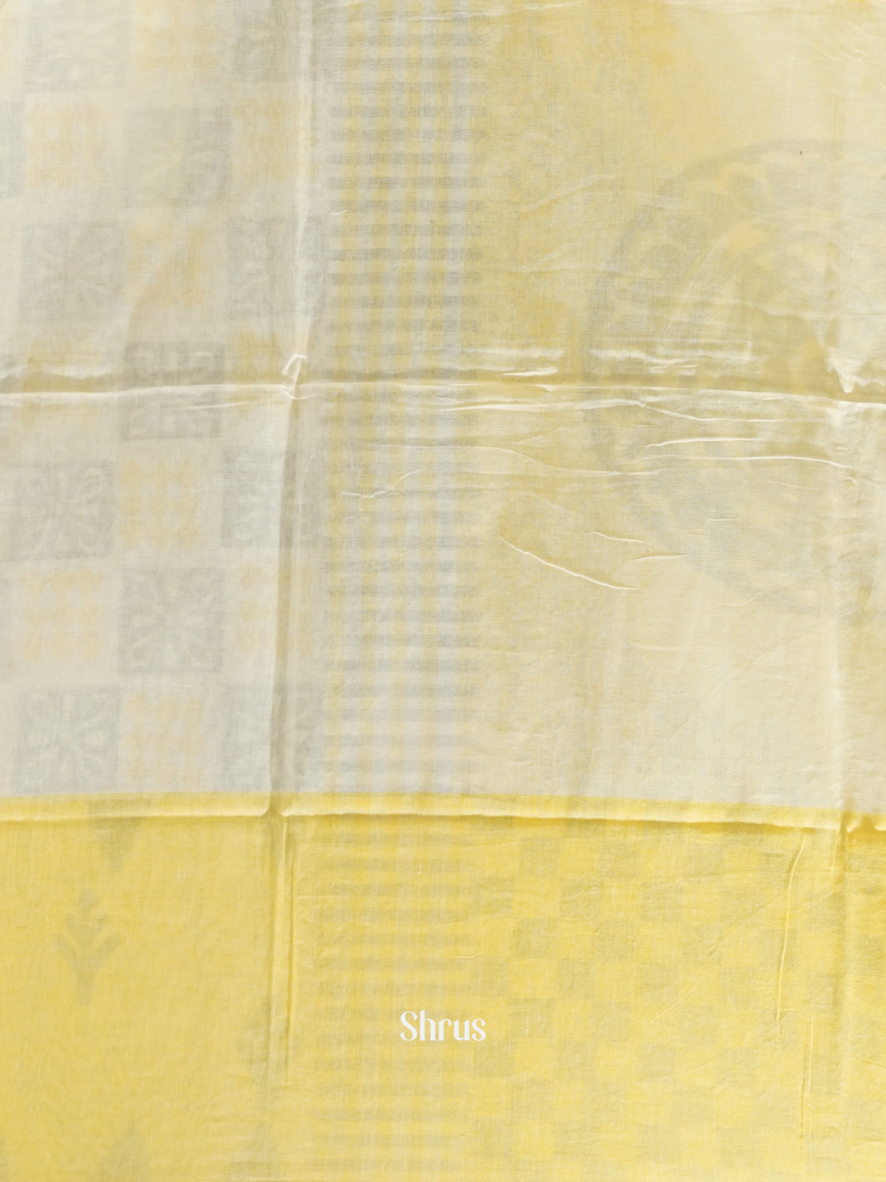 Yellow & Cream - Bengal cotton Saree - Shop on ShrusEternity.com