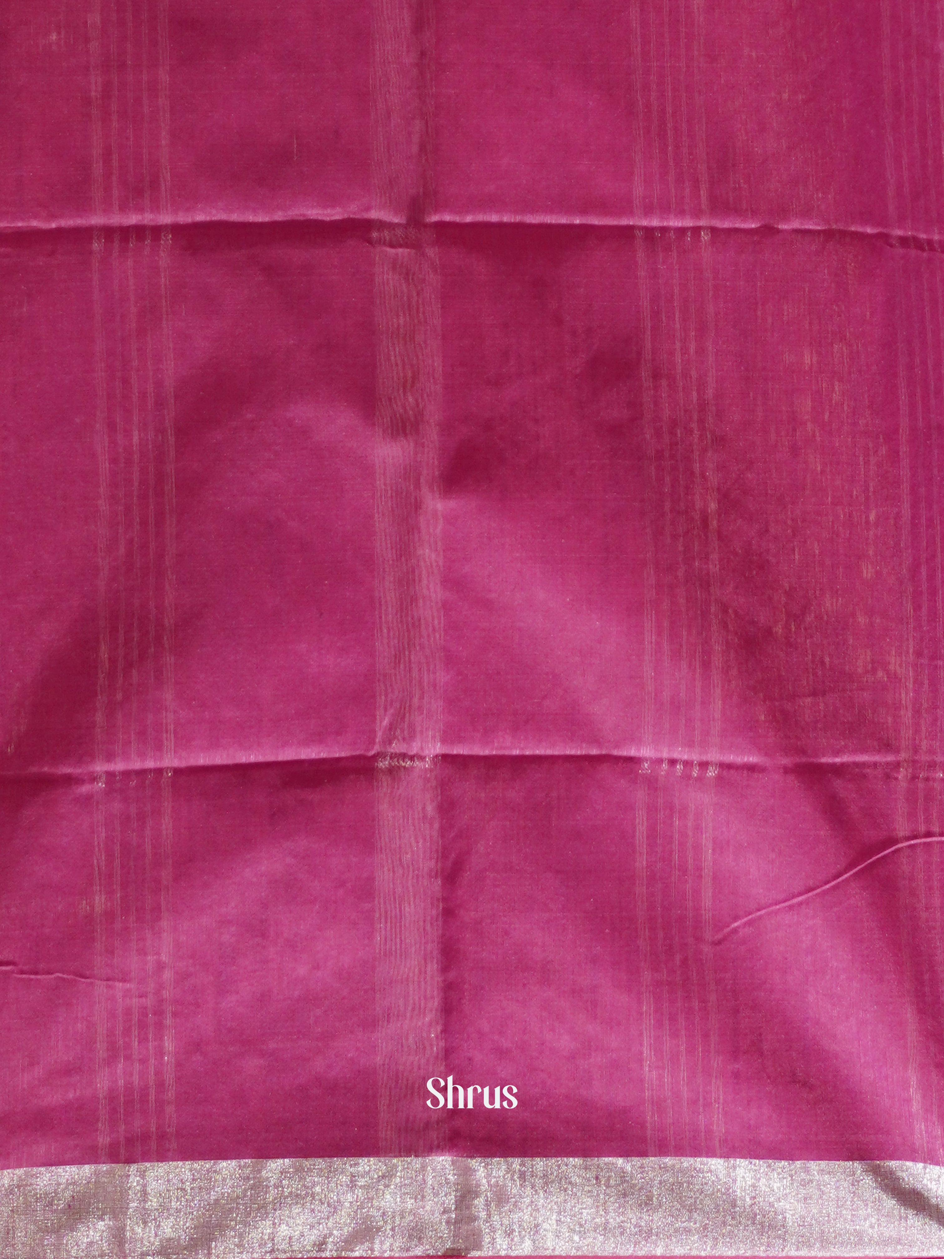 Pink(Single Tone) - Bengal cotton Saree - Shop on ShrusEternity.com