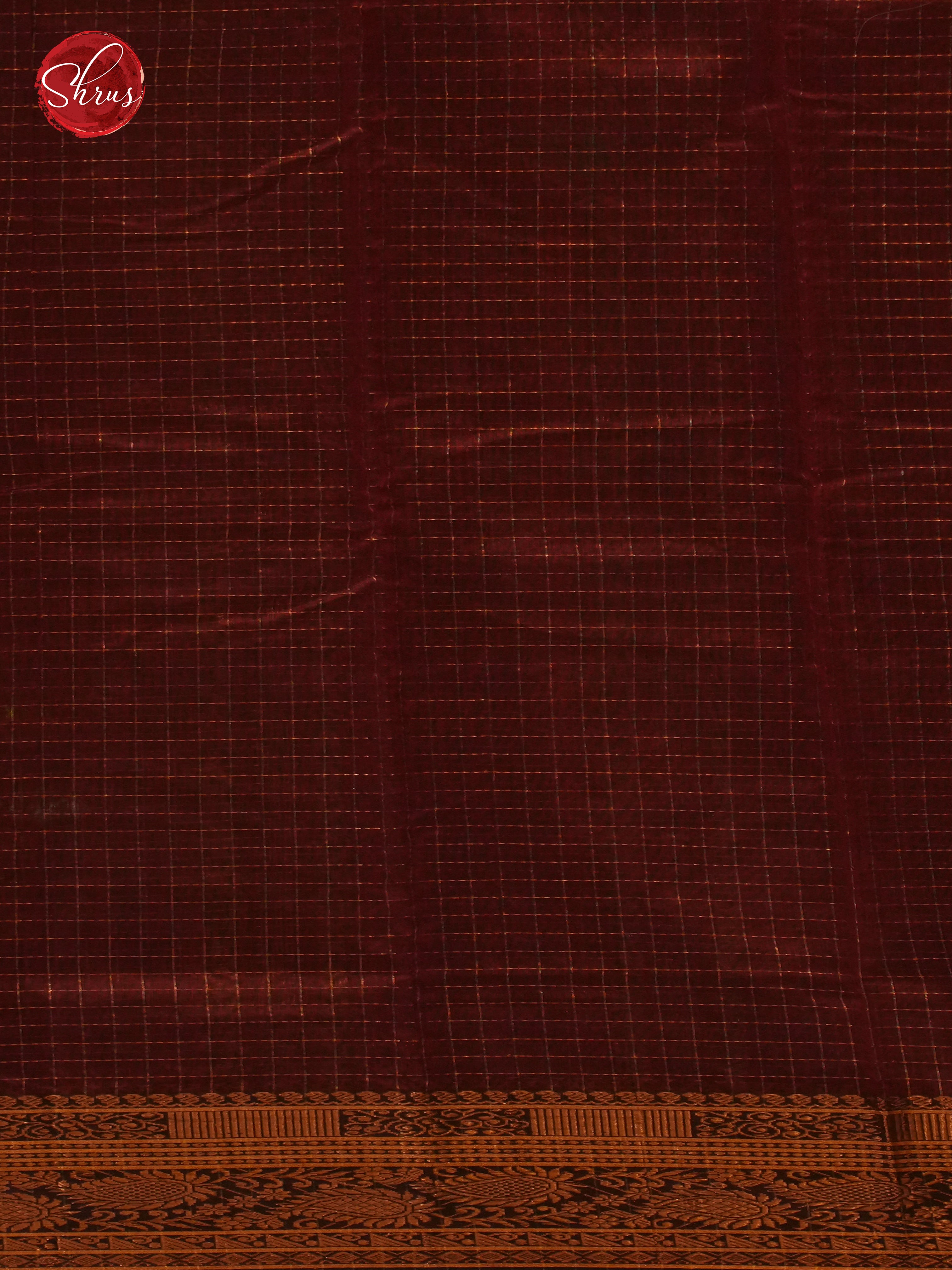 Black & Maroon - Mercerized Cotton Saree - Shop on ShrusEternity.com
