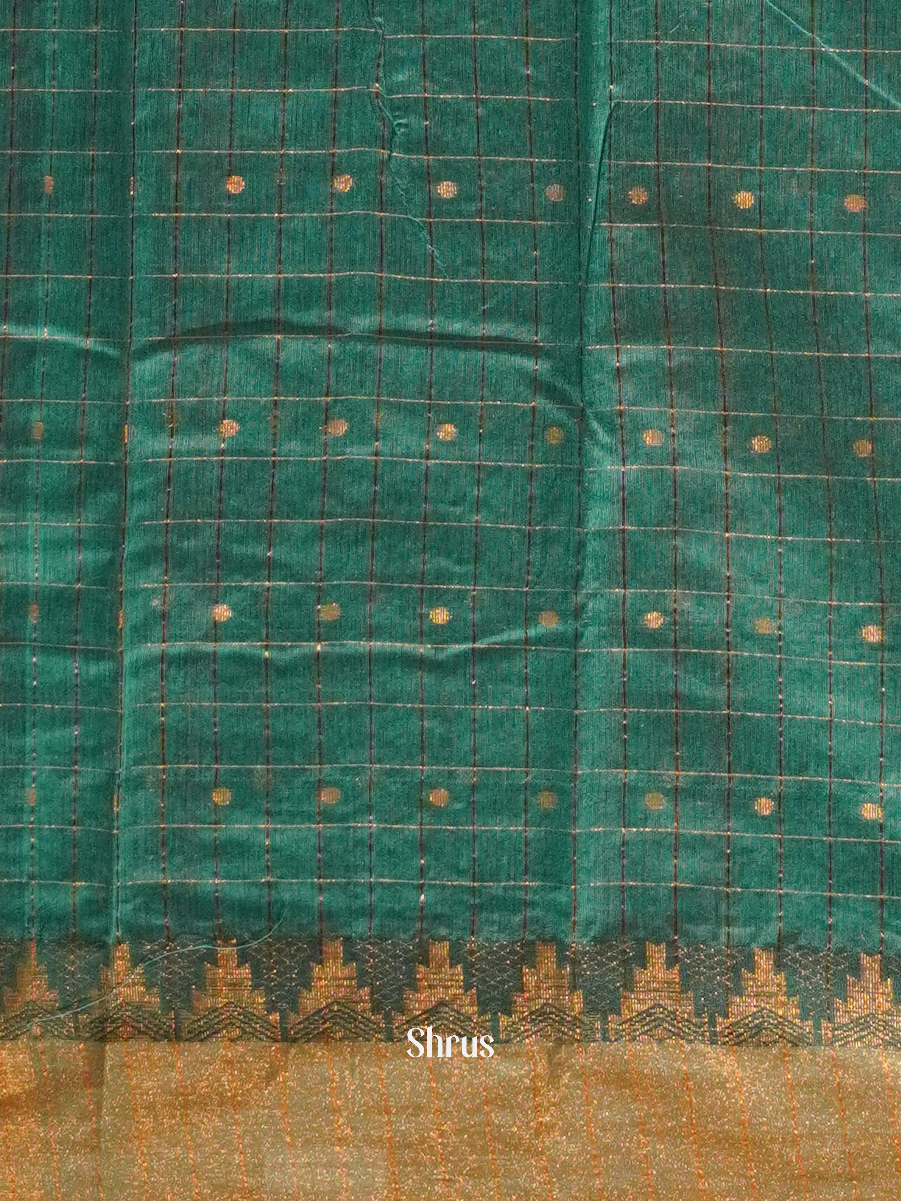 Purple & Green - Mercerized Cotton Saree - Shop on ShrusEternity.com