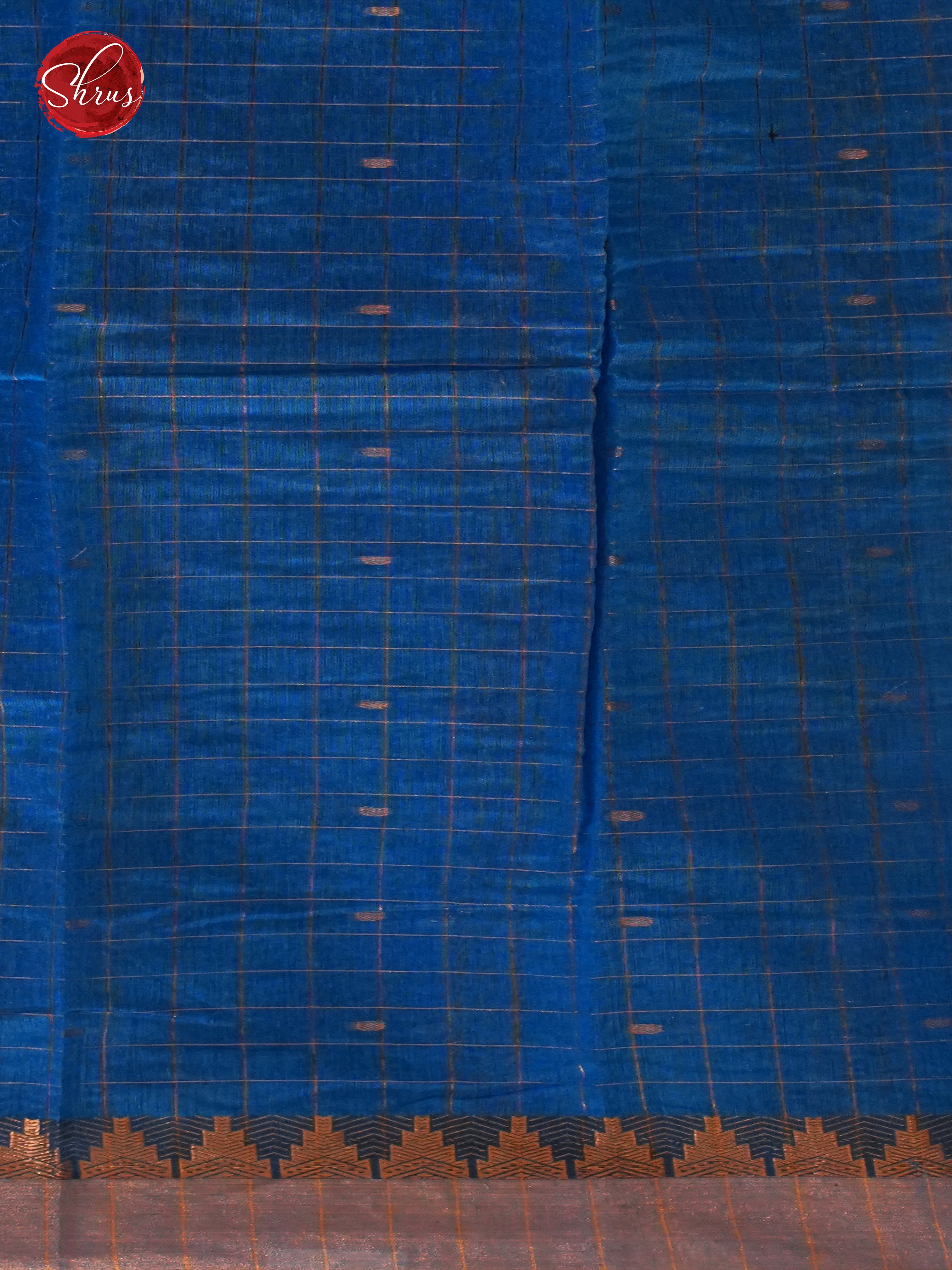 Black & Blue - Mercerized Cotton Saree - Shop on ShrusEternity.com