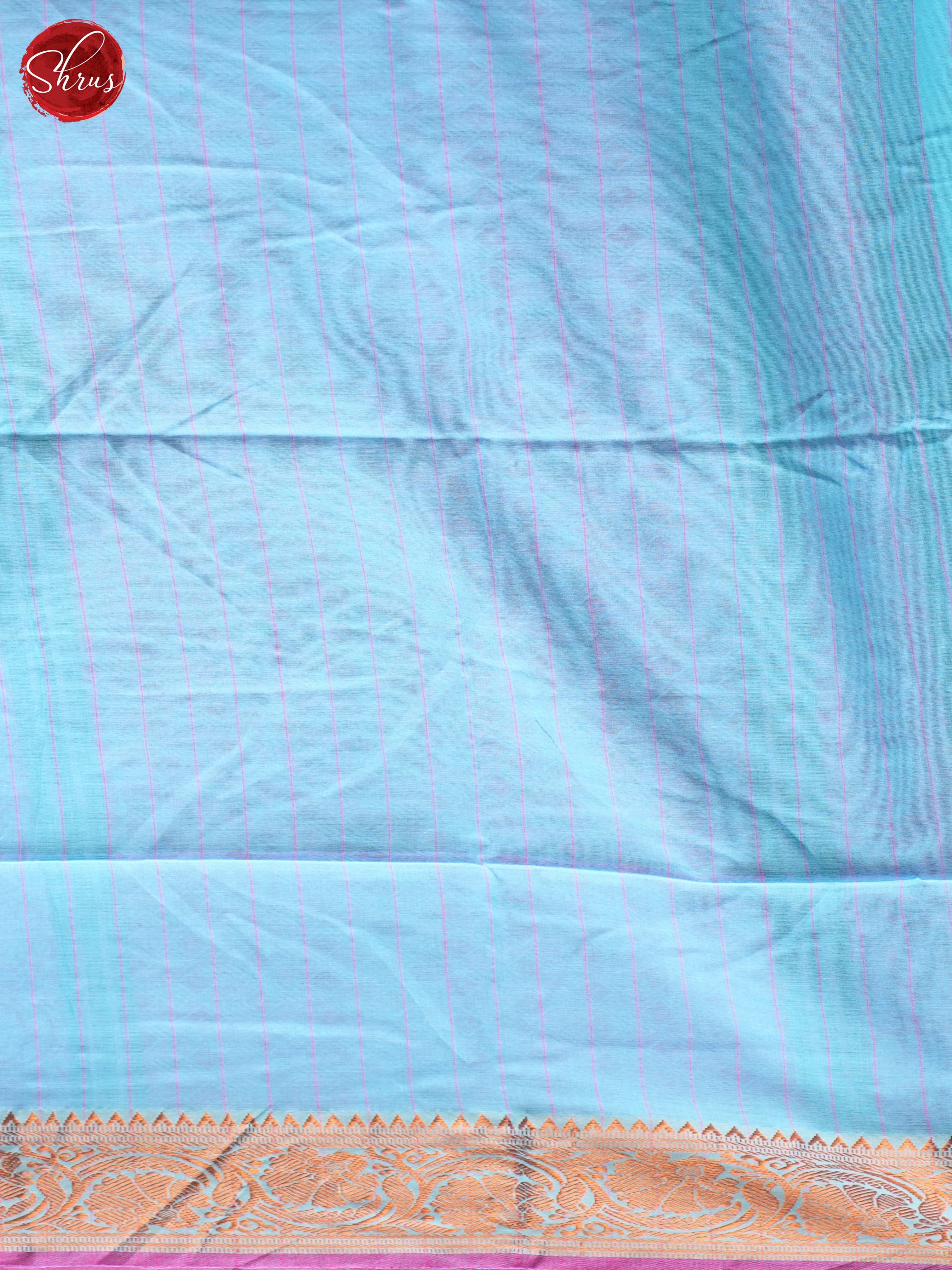 Blue & Pink - Bengal cotton Saree - Shop on ShrusEternity.com