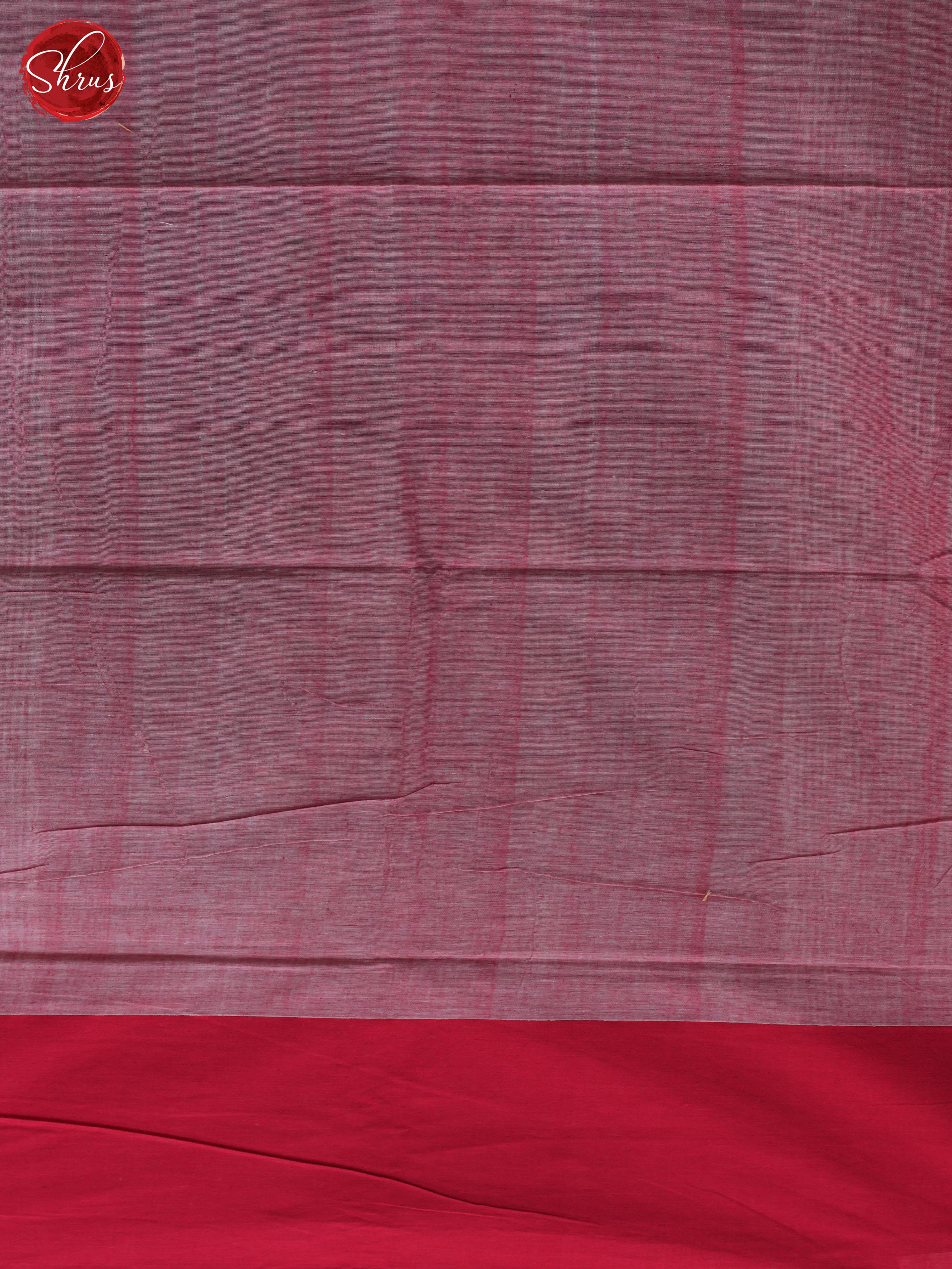 Grey & Red - Bengal cotton Saree - Shop on ShrusEternity.com