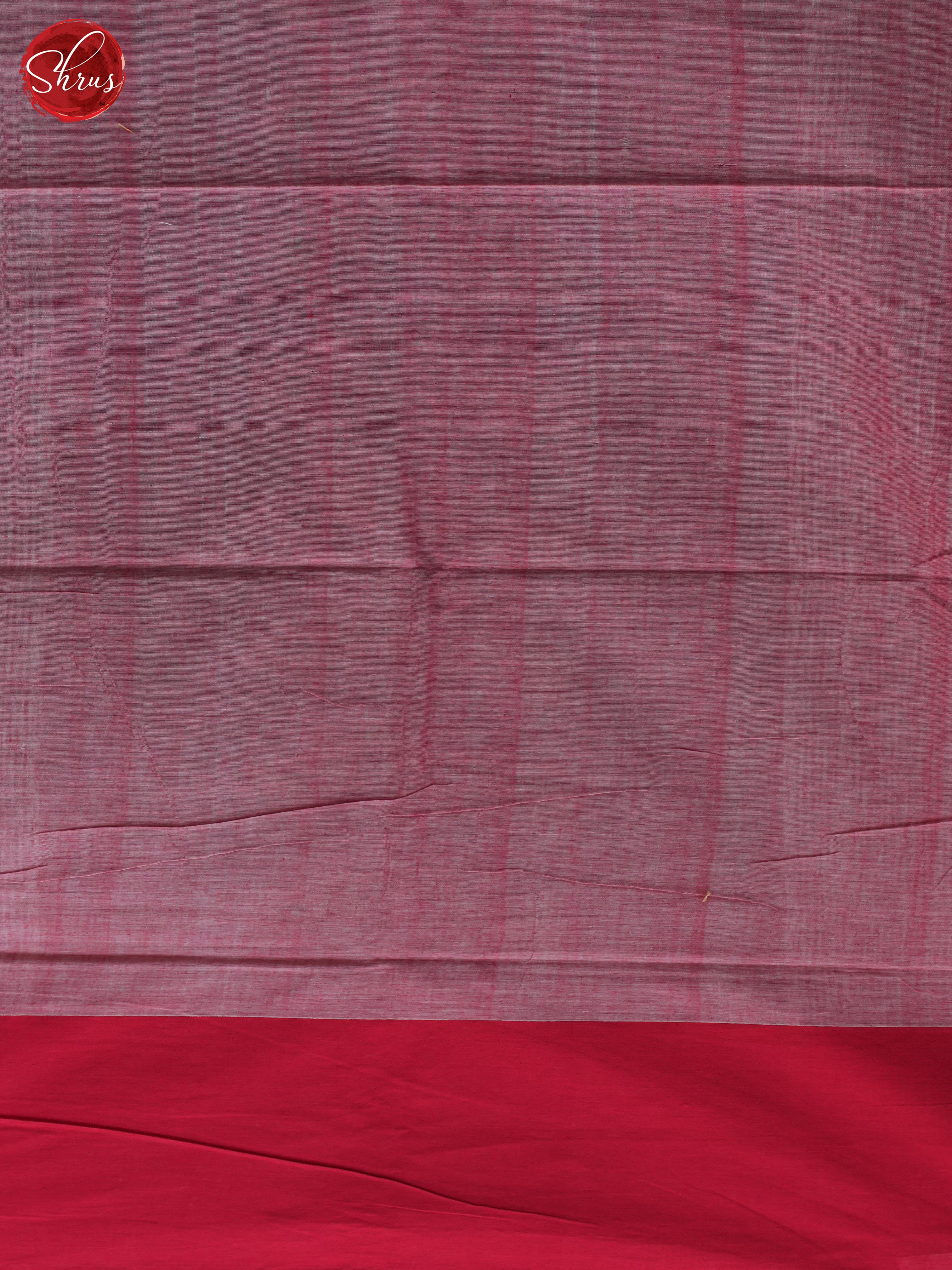 Grey & Red - Bengal cotton Saree - Shop on ShrusEternity.com