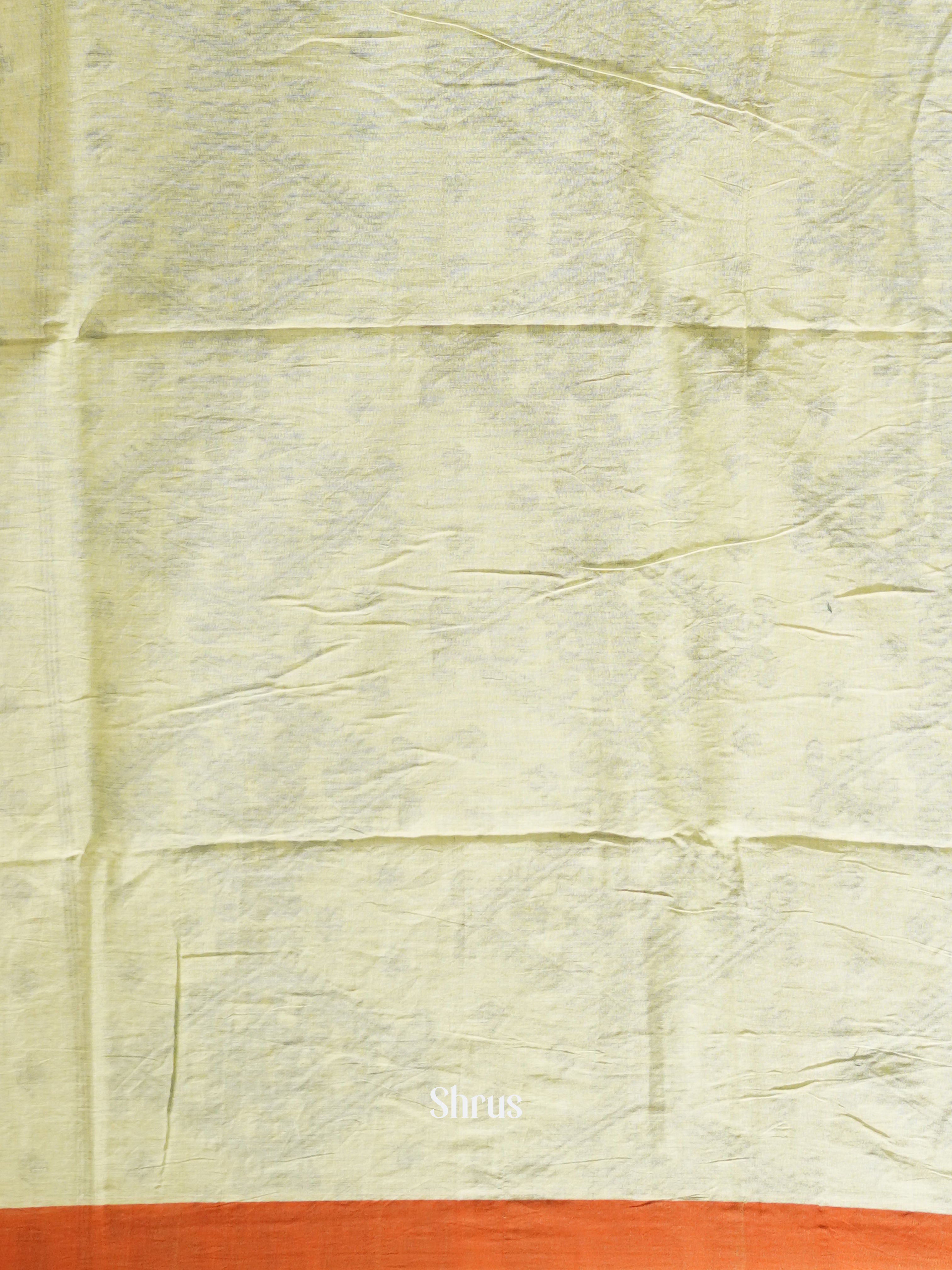 Cream & Orange - Bengal cotton Saree - Shop on ShrusEternity.com