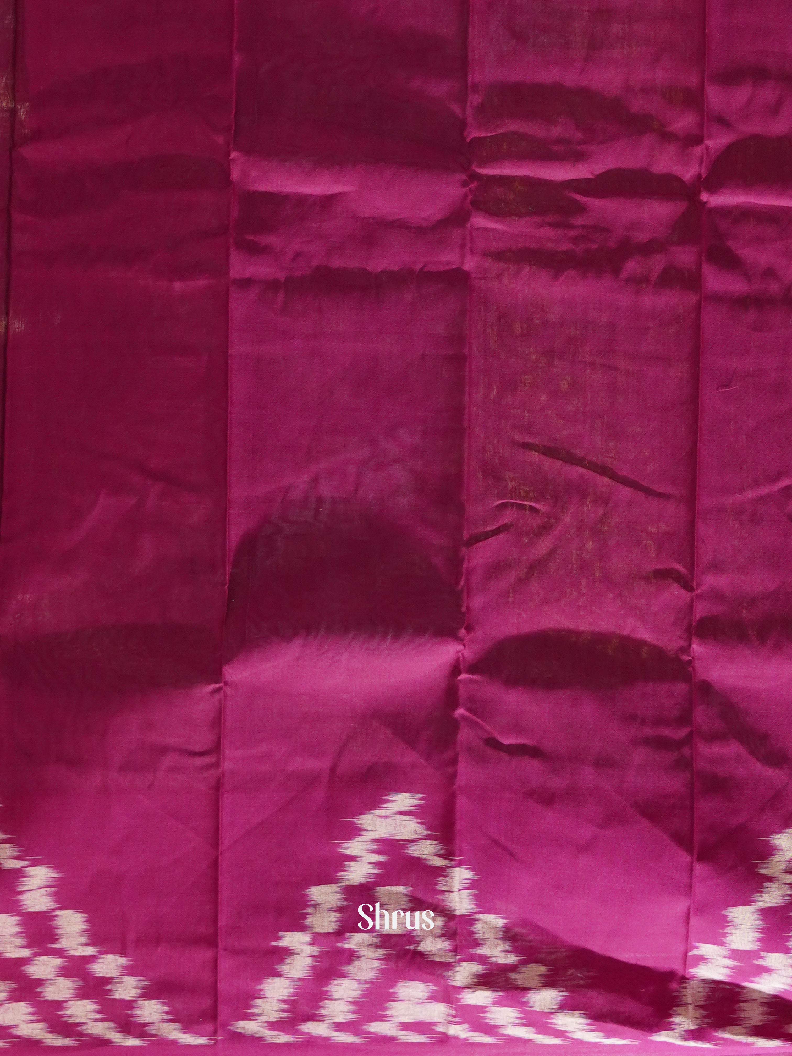 Grey & Majenta pink - Dhakhai cotton Saree - Shop on ShrusEternity.com