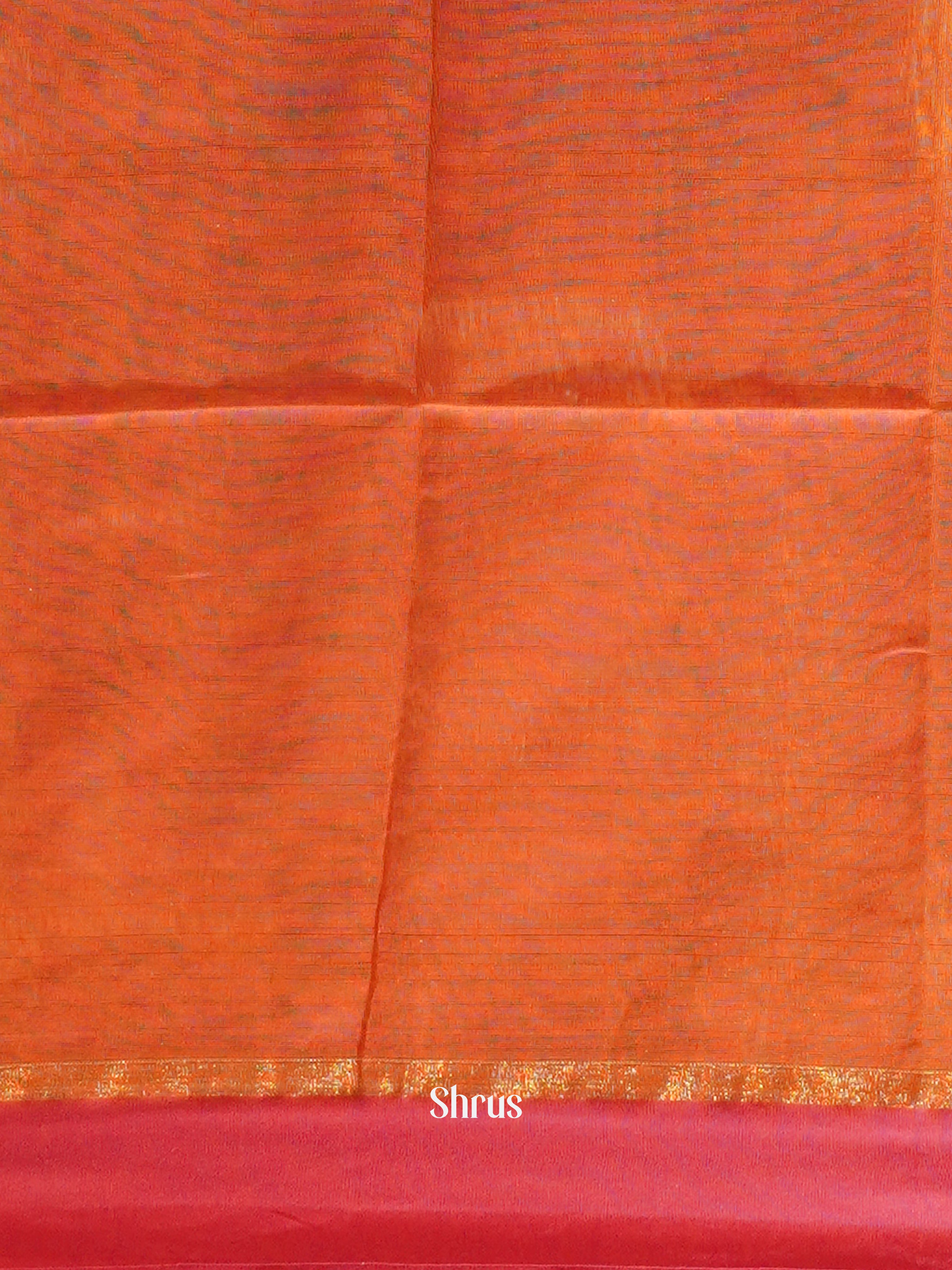 Yellow & Red - Bengal cotton Saree - Shop on ShrusEternity.com