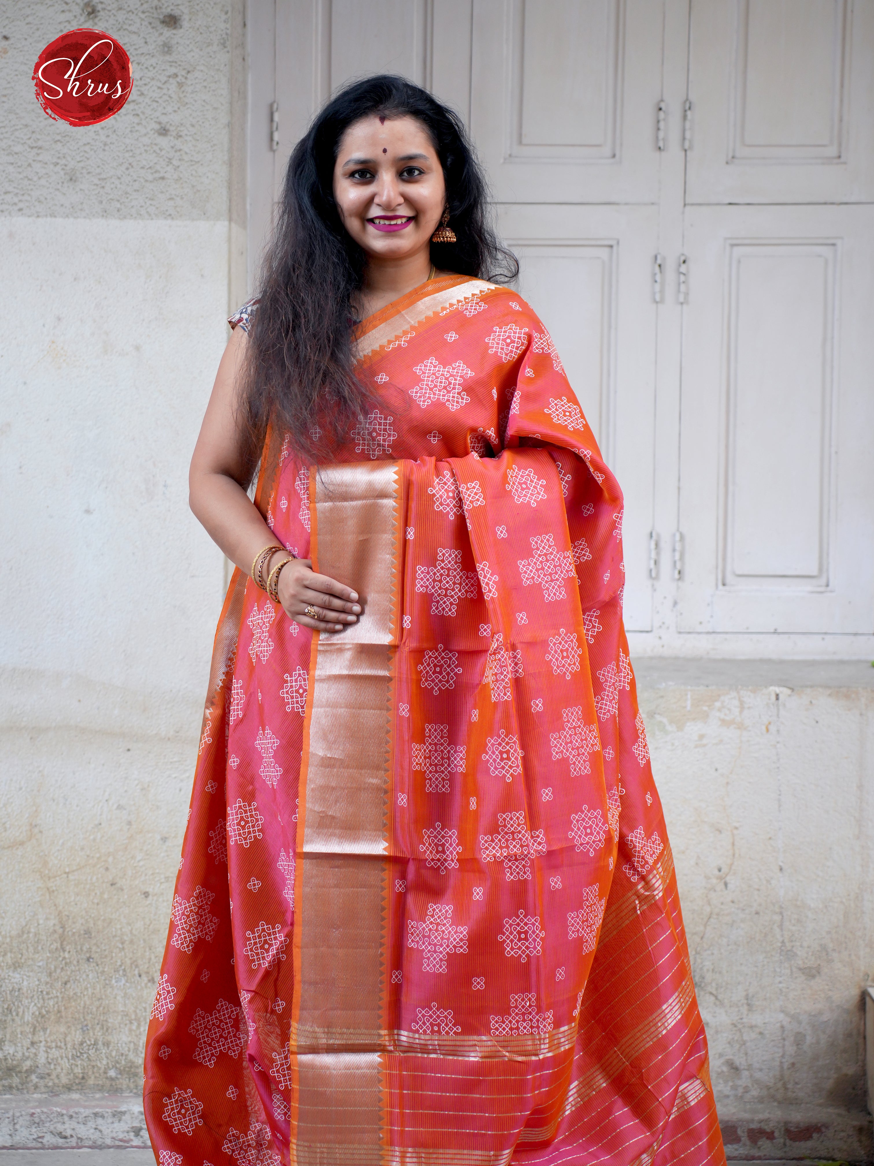 Orange(Single Tone) - Mangalagiri SilkCotton - Shop on ShrusEternity.com