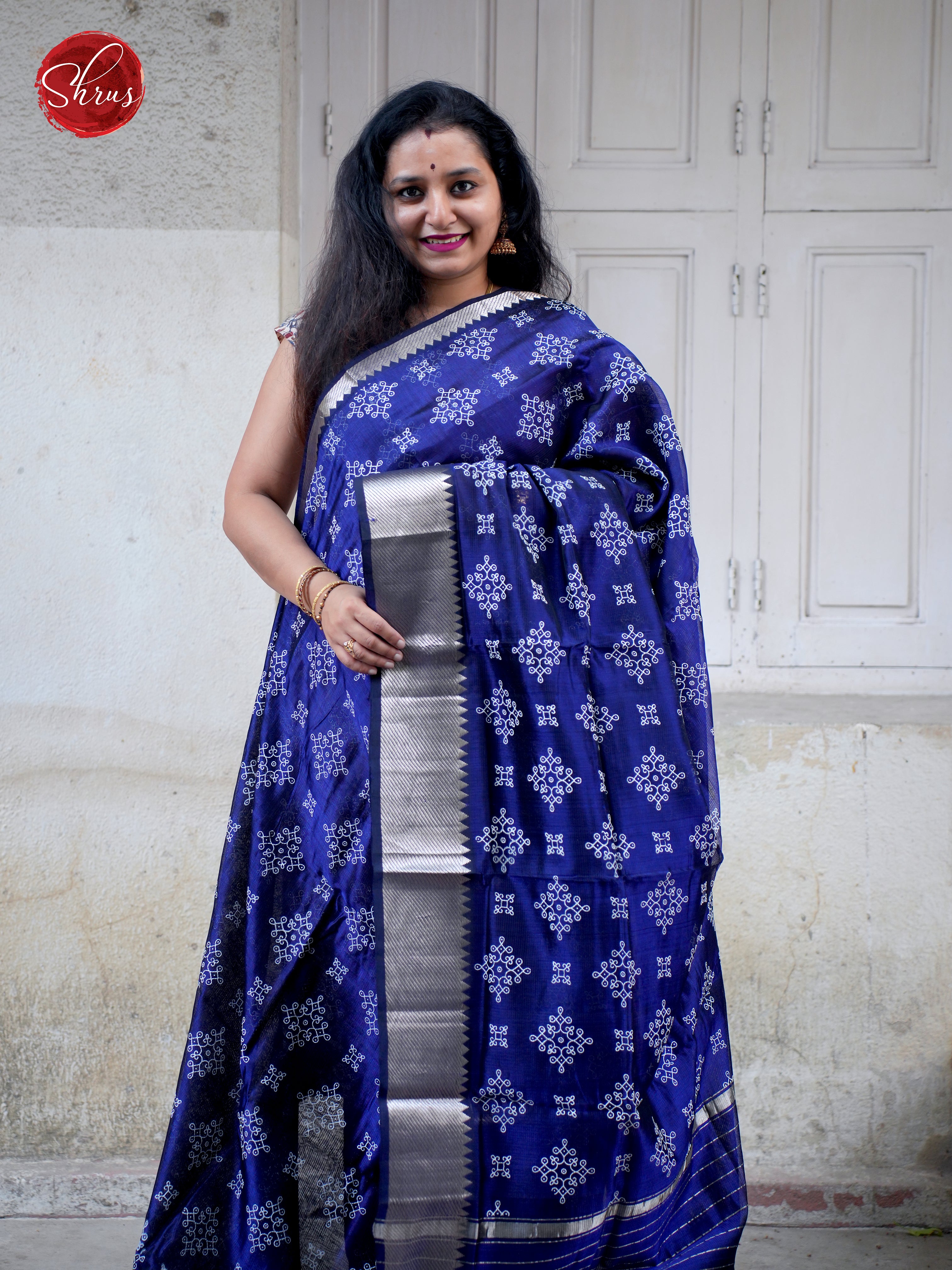 Blue(Single Tone) - Mangalagiri silk cotton - Shop on ShrusEternity.com