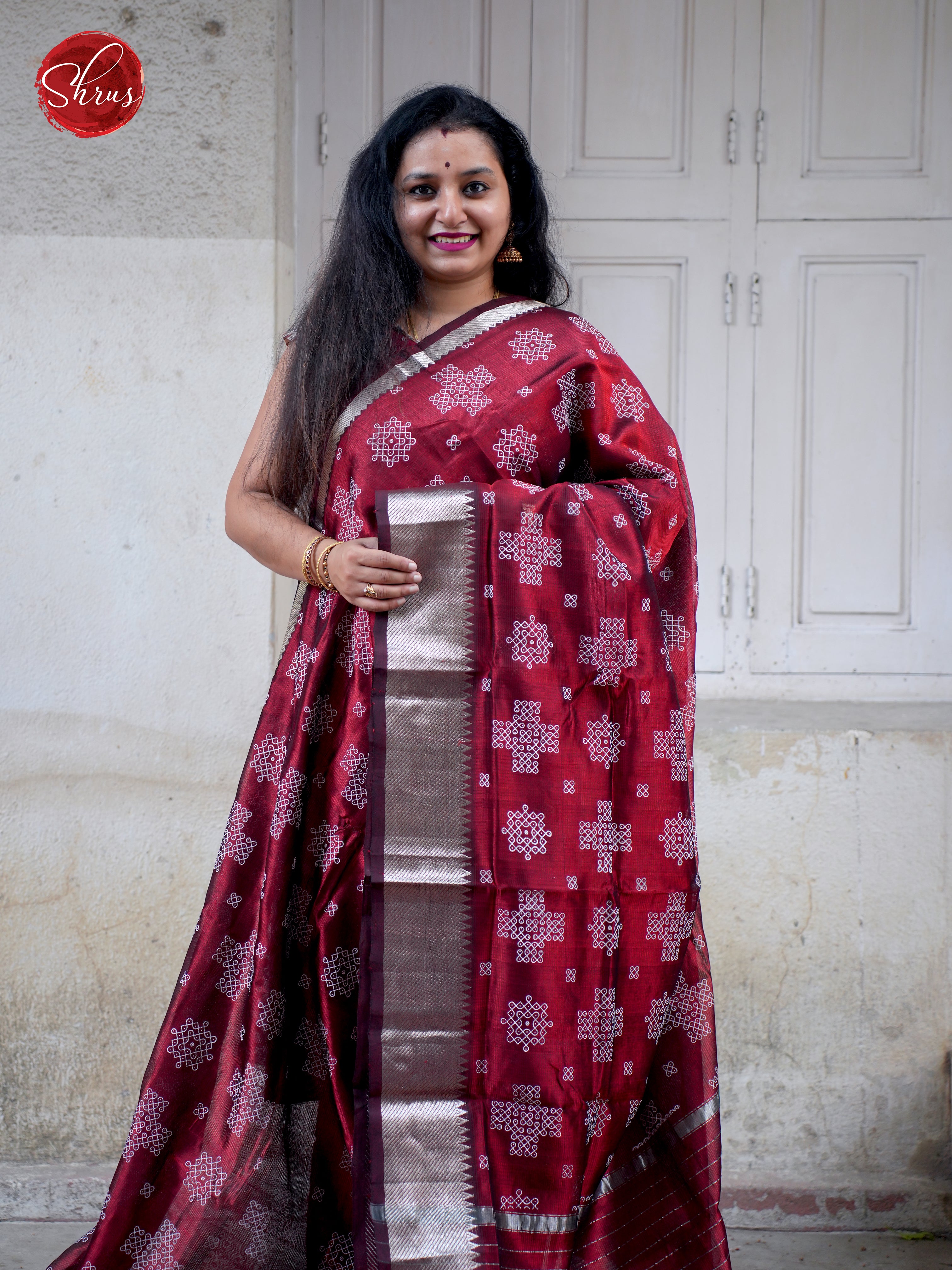 Maroon(Single Tone) - Mangalagiri SilkCotton - Shop on ShrusEternity.com