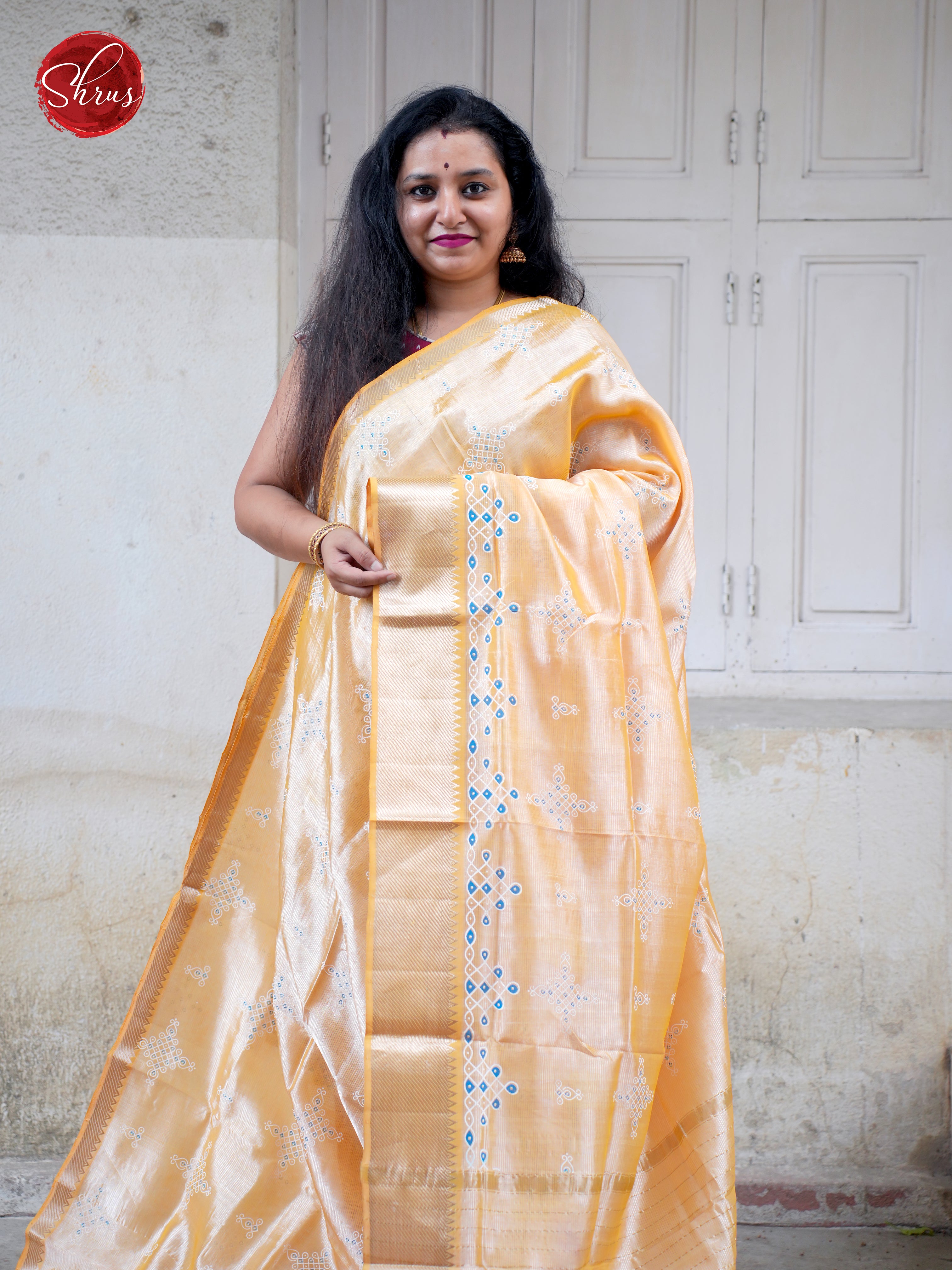 Peach(Single Tone) - Mangalagiri silkcotton - Shop on ShrusEternity.com