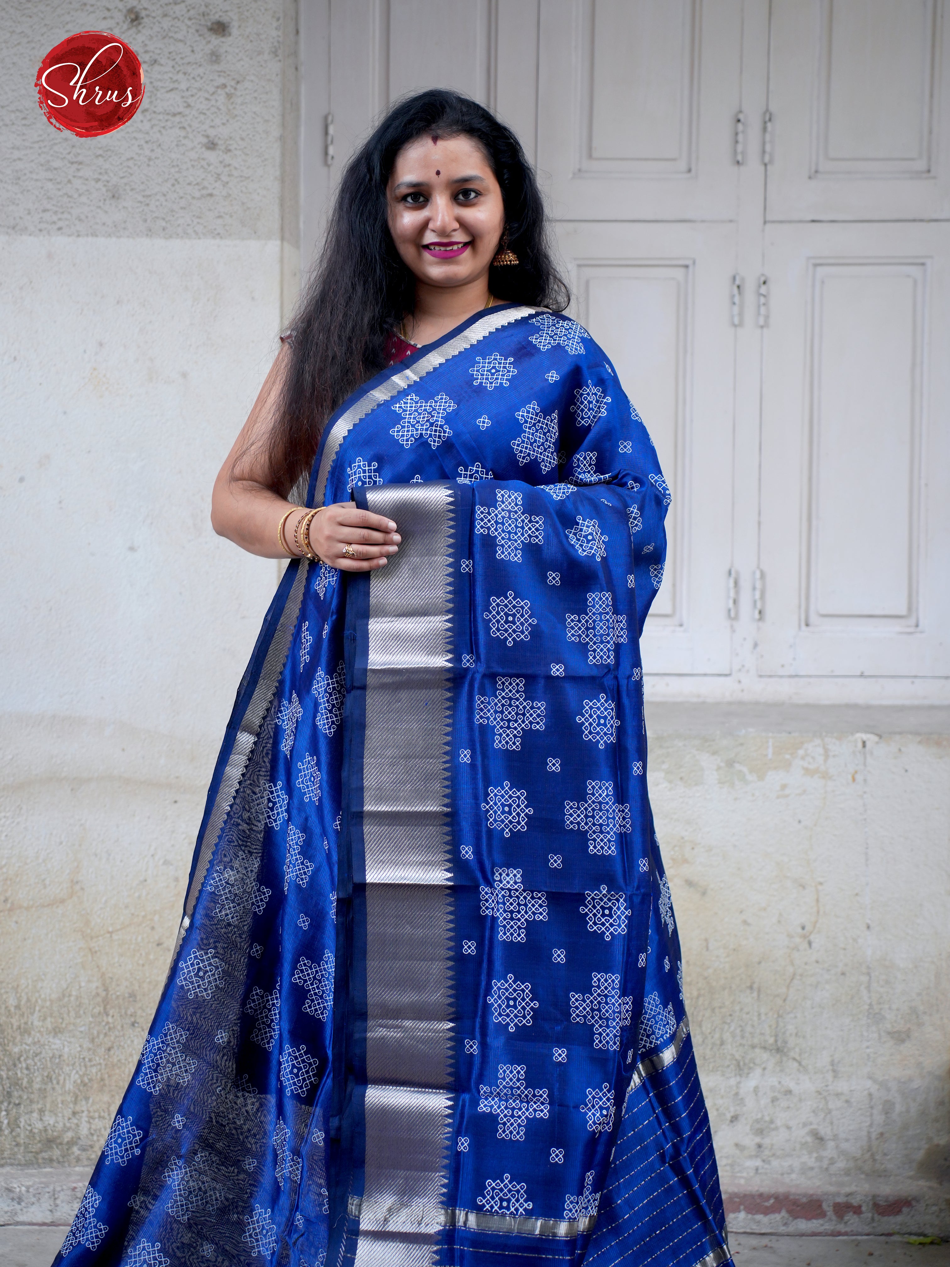 Blue(Single Tone) - Mangalagiri SilkCotton - Shop on ShrusEternity.com