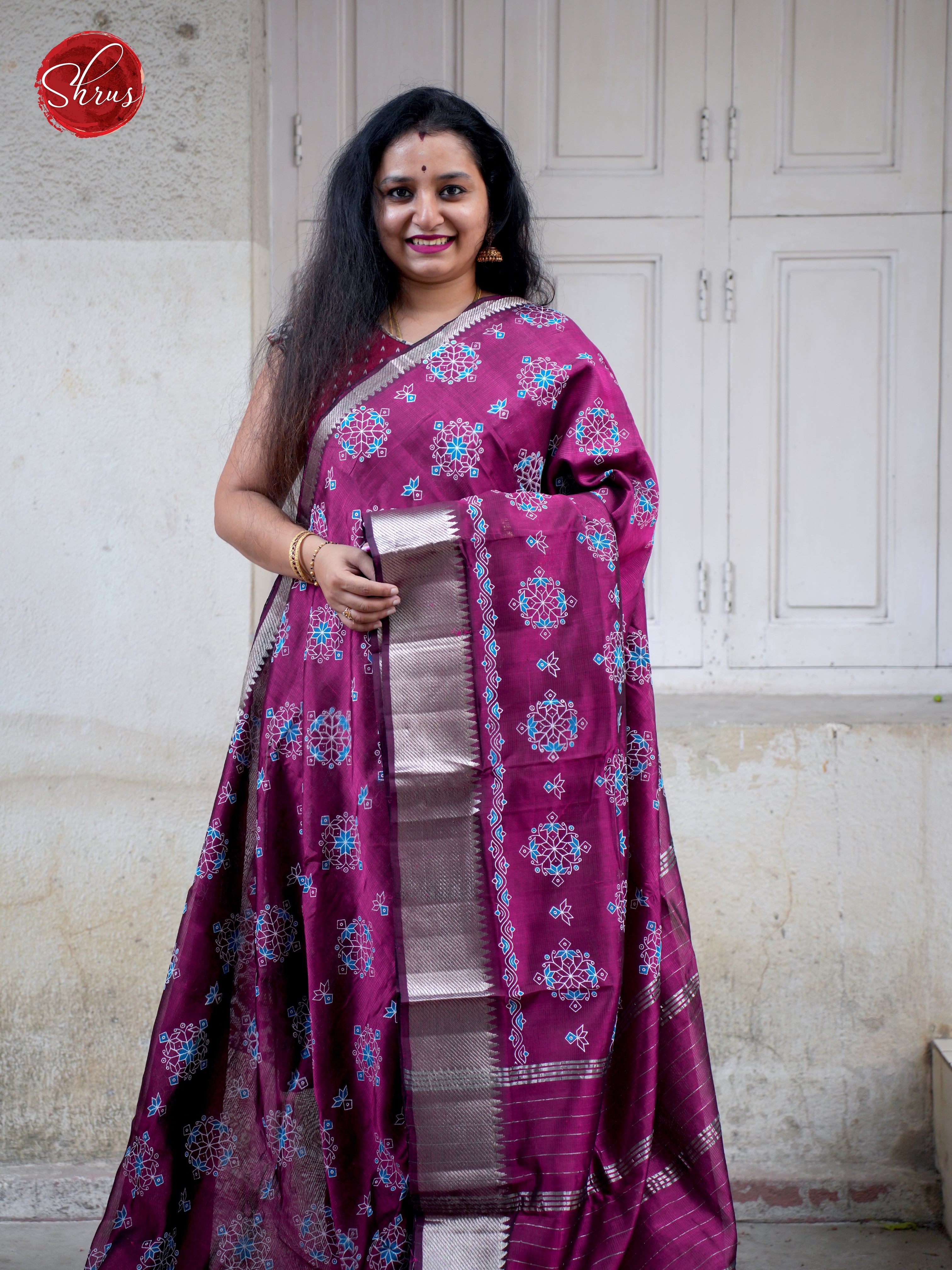 Purple(Single Tone) - Mangalagiri silkcotton - Shop on ShrusEternity.com