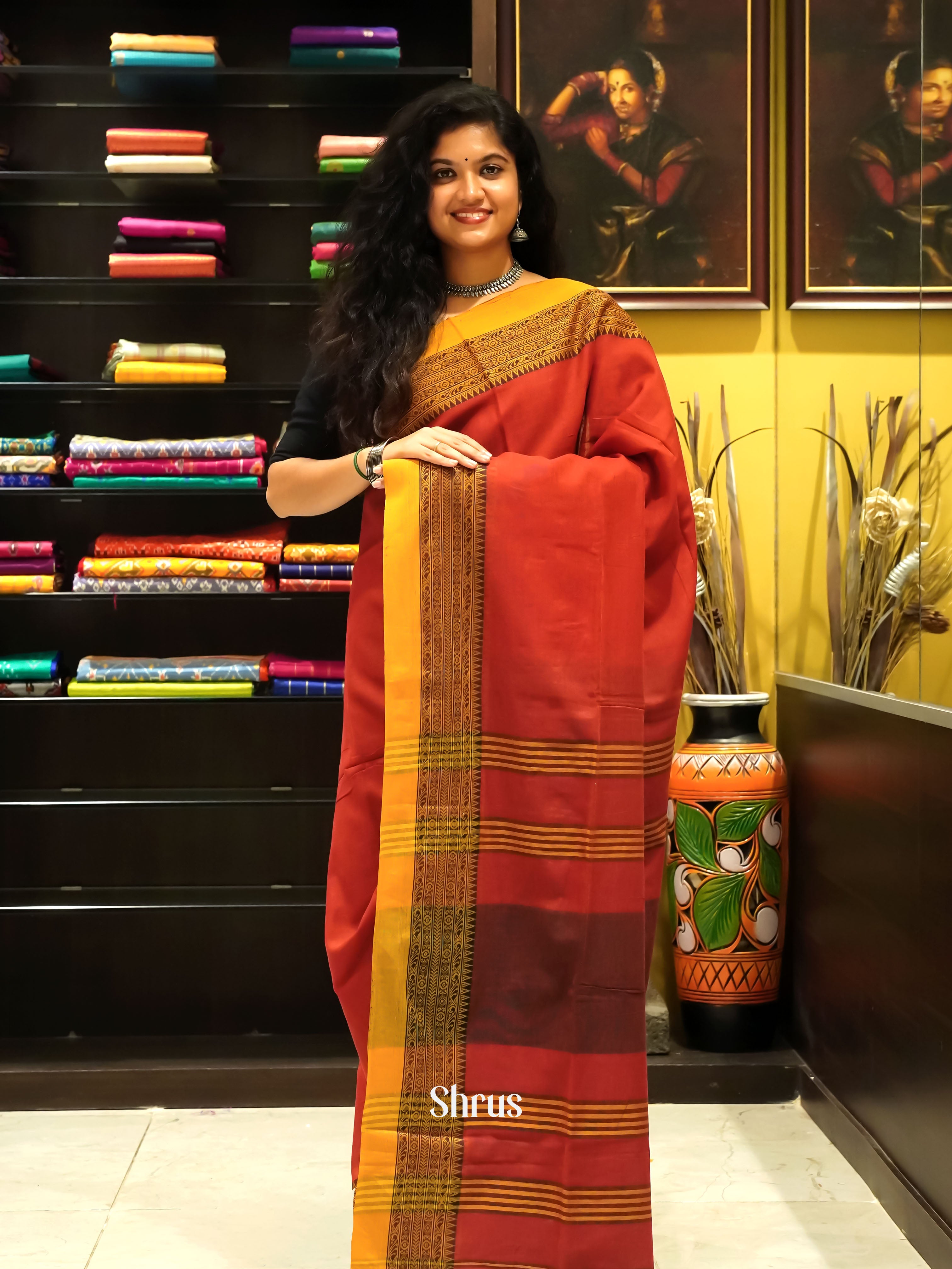 CDS26008 - Linen Saree - Shop on ShrusEternity.com