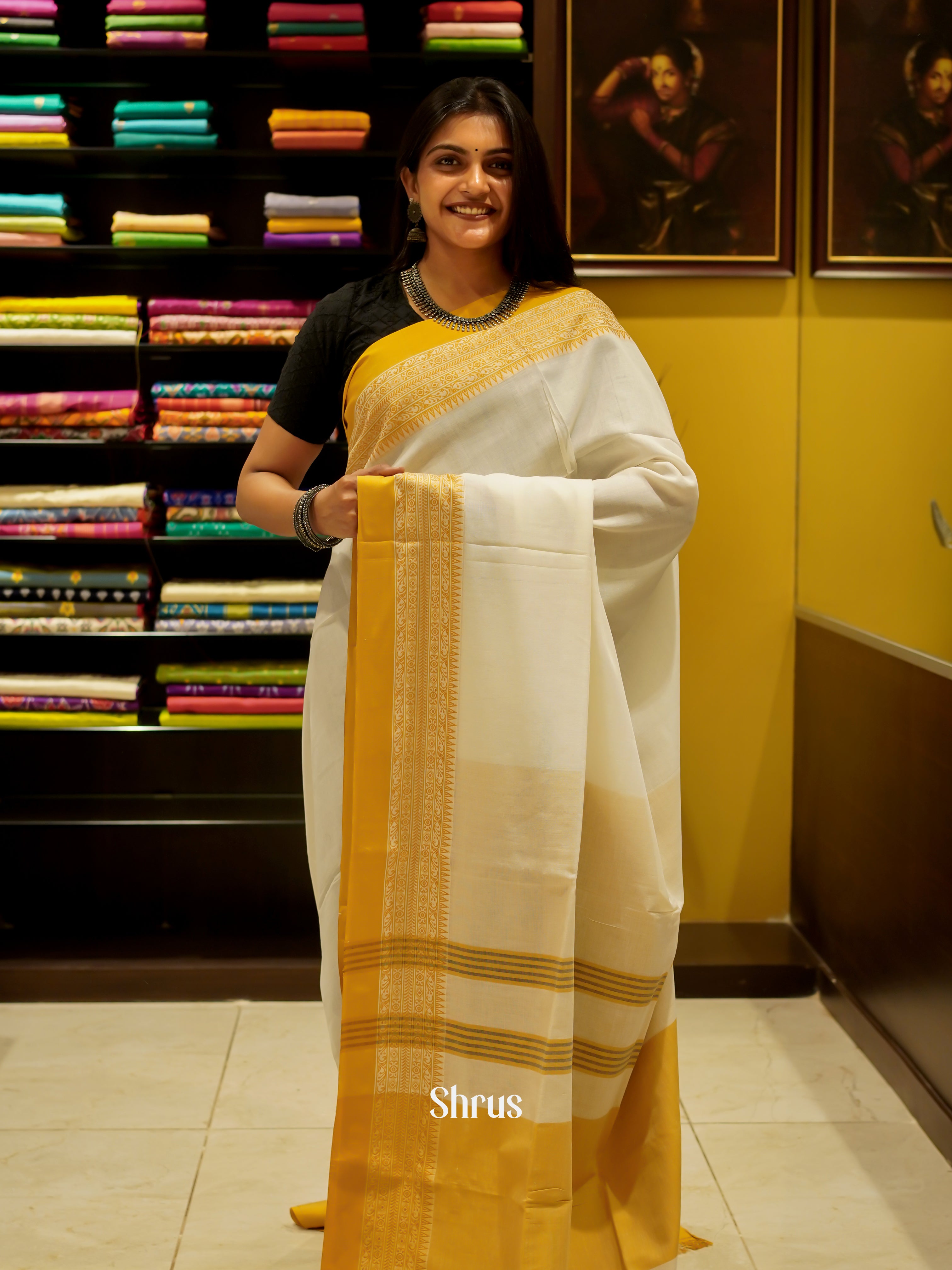 CDS26009 - Linen Saree - Shop on ShrusEternity.com