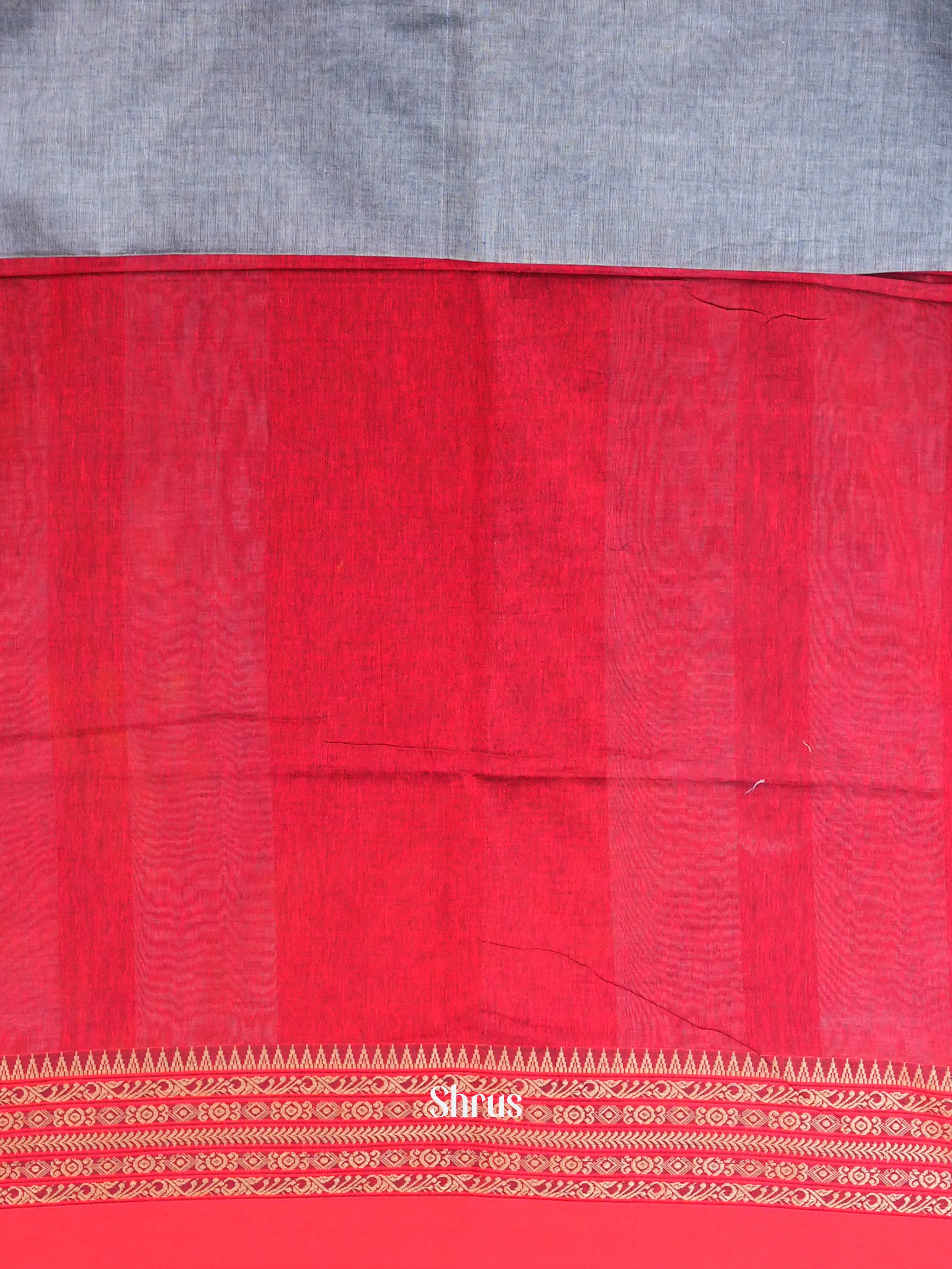 Grey & Pink - Linen Saree - Shop on ShrusEternity.com
