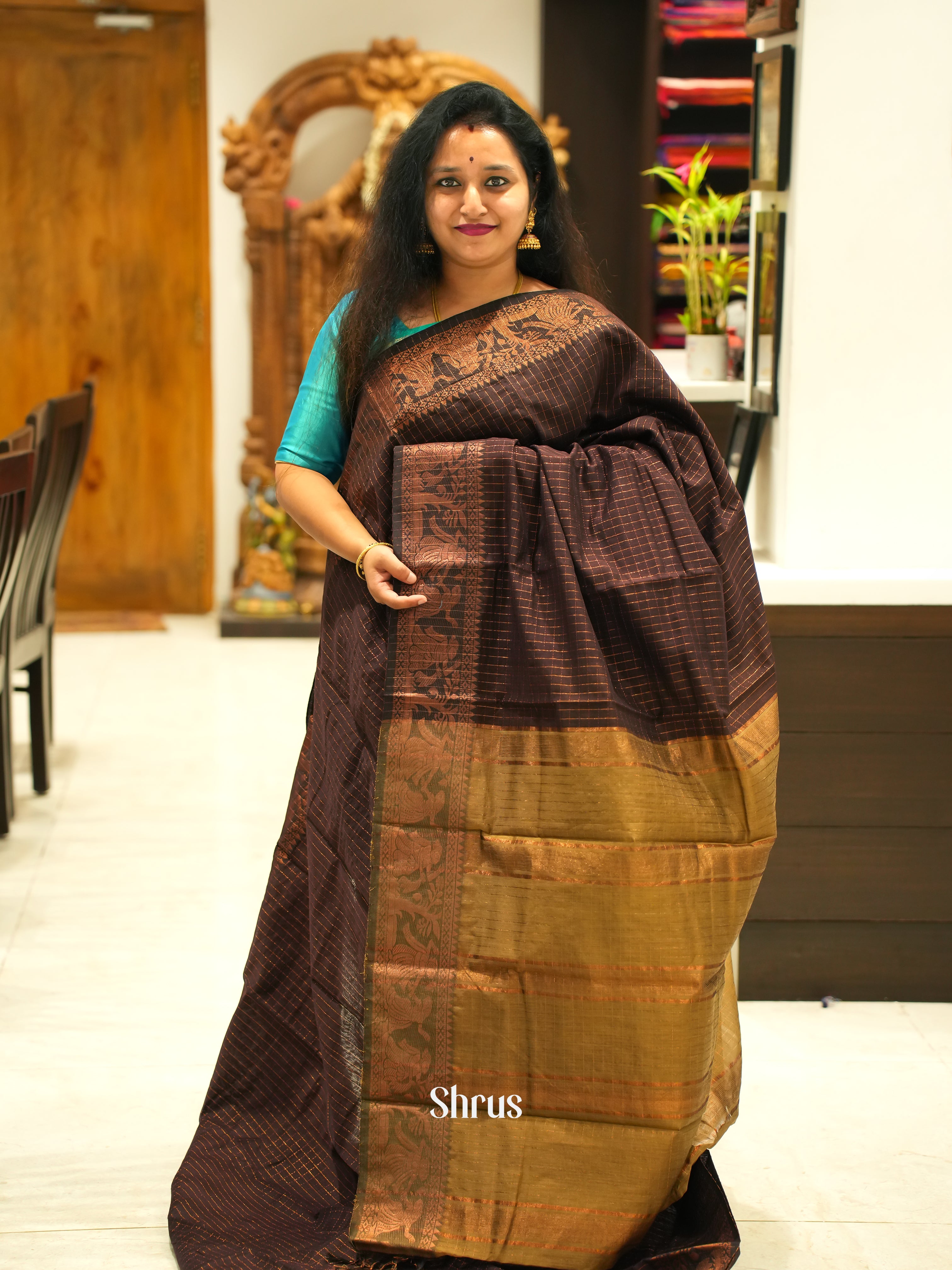 Dark Brown & Brown - Mercerized cotton - Shop on ShrusEternity.com