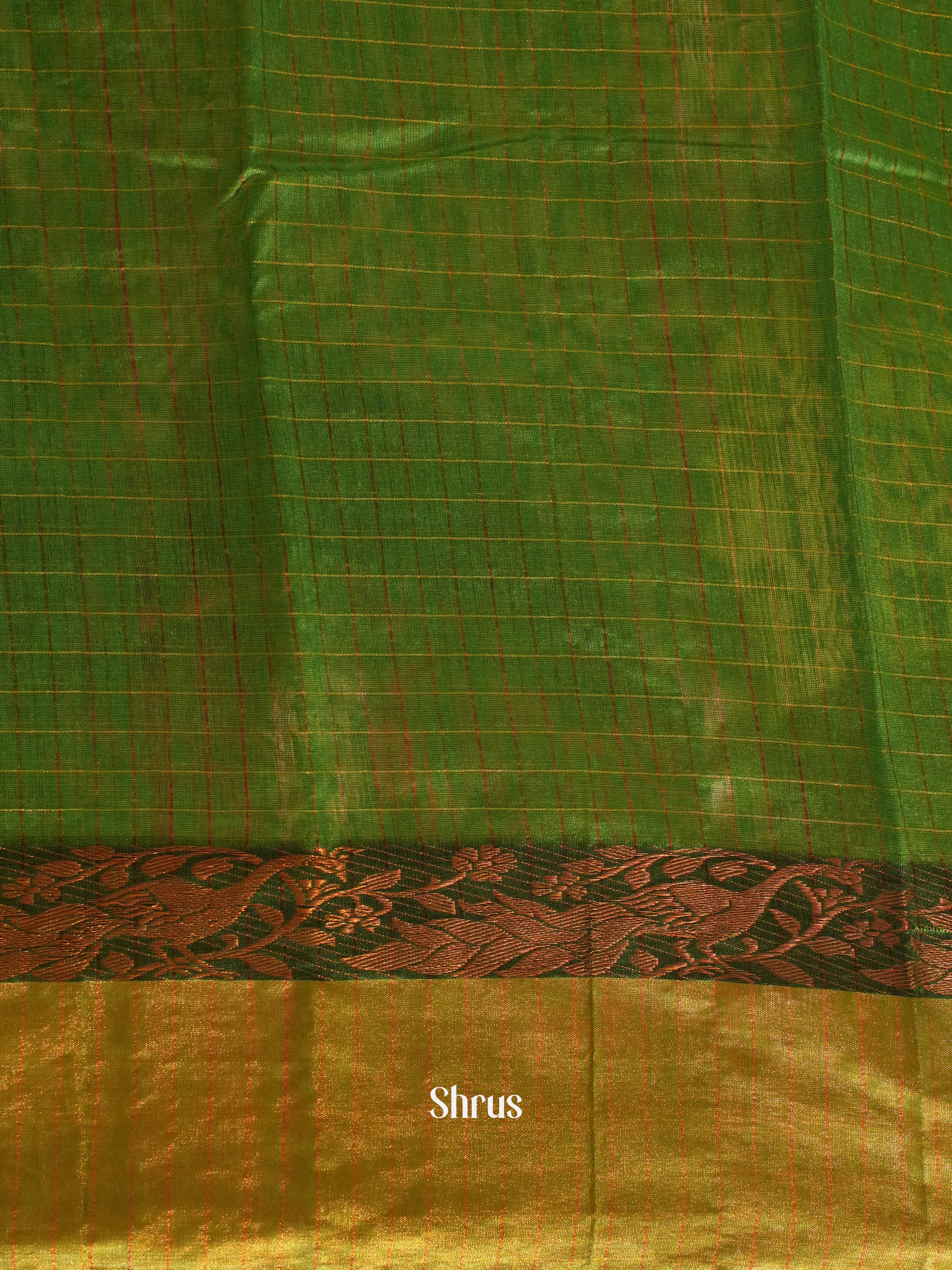 Blue & Green - Mercerized cotton Saree - Shop on ShrusEternity.com