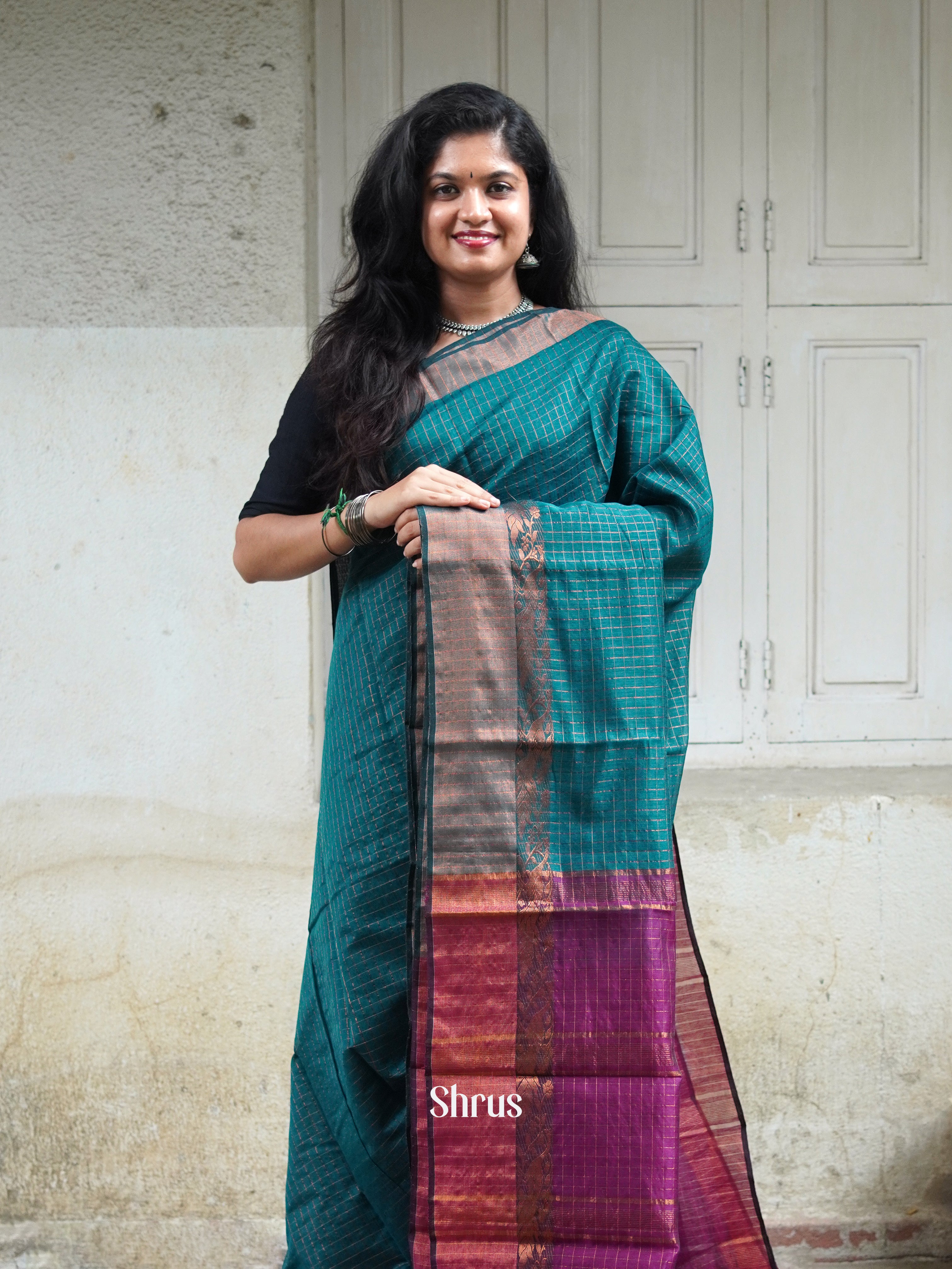 Blue & Majenta - Mercerized cotton - Shop on ShrusEternity.com