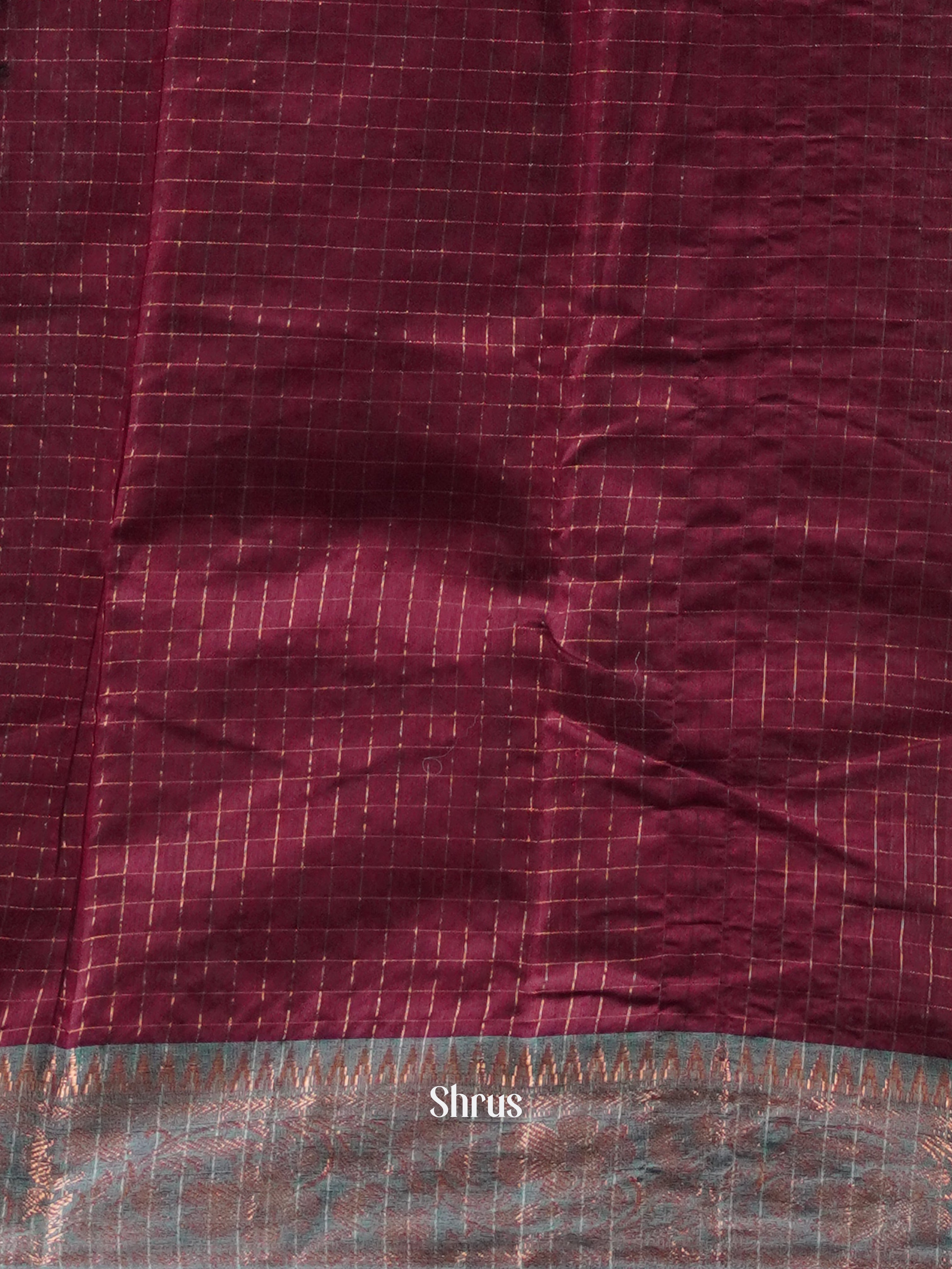 Blue & Maroon - Mercerized cotton - Shop on ShrusEternity.com