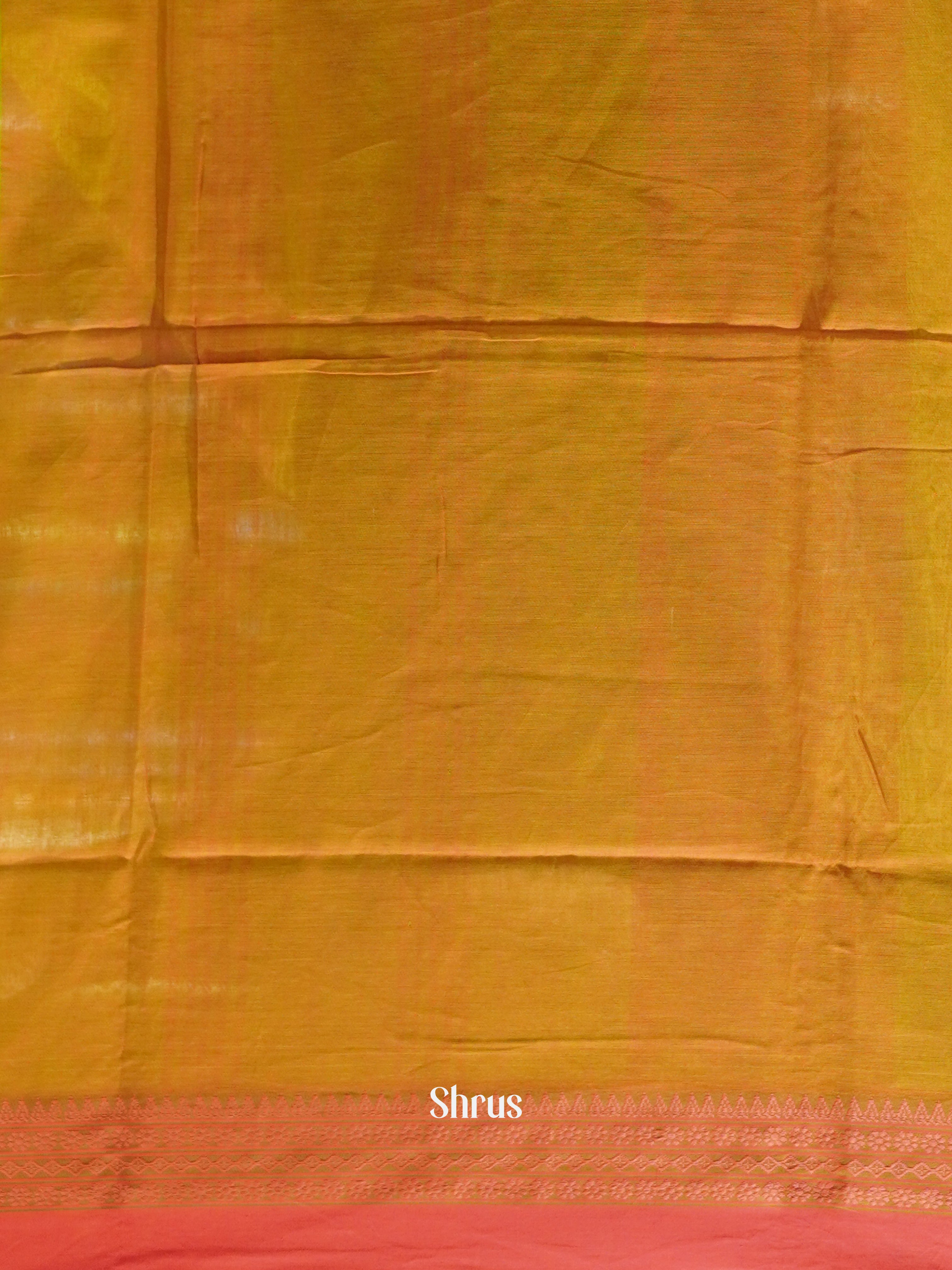 Green & Orange - Bengal cotton Saree - Shop on ShrusEternity.com