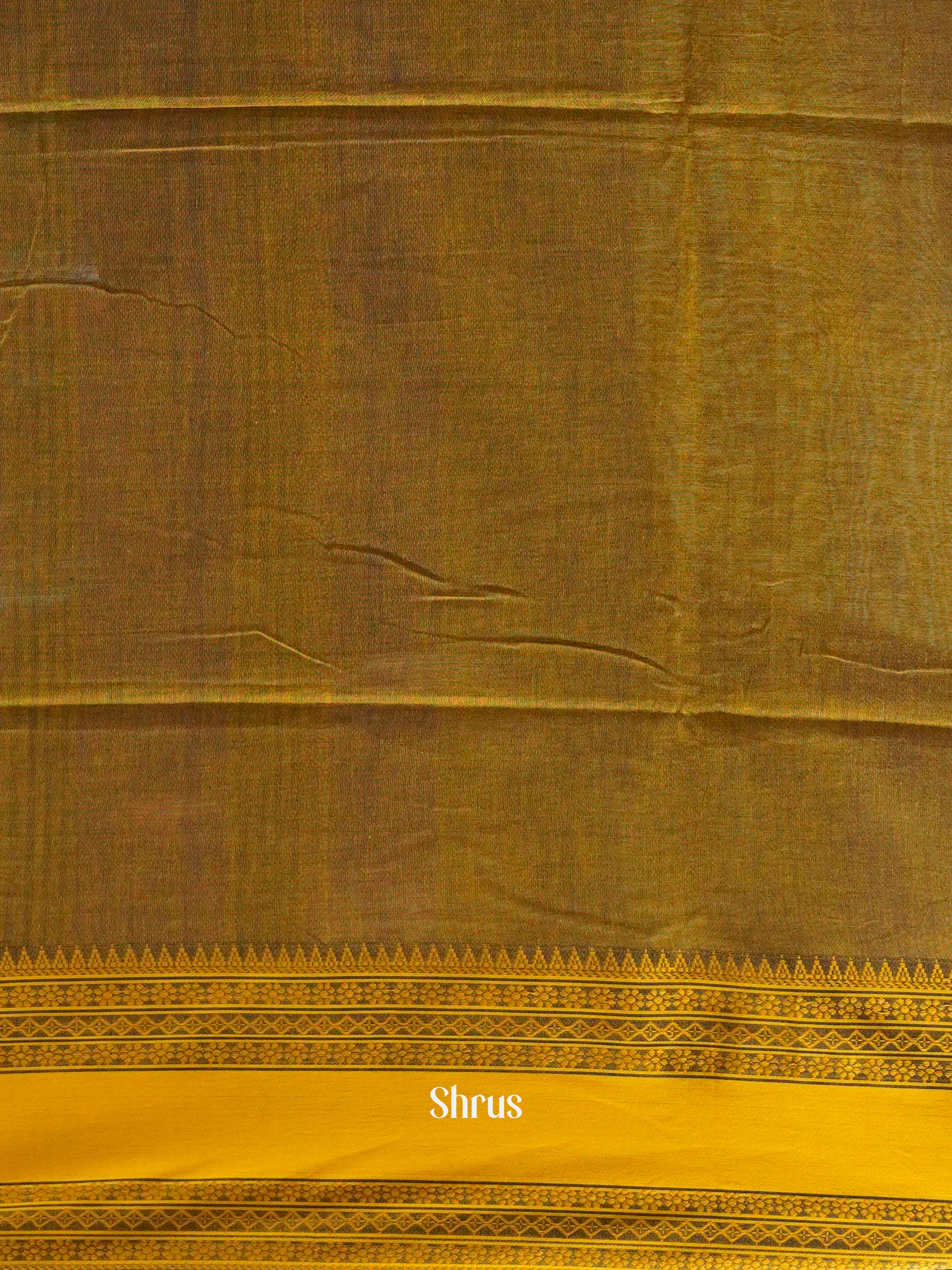 Violet & Mustard - Bengal cotton Saree - Shop on ShrusEternity.com