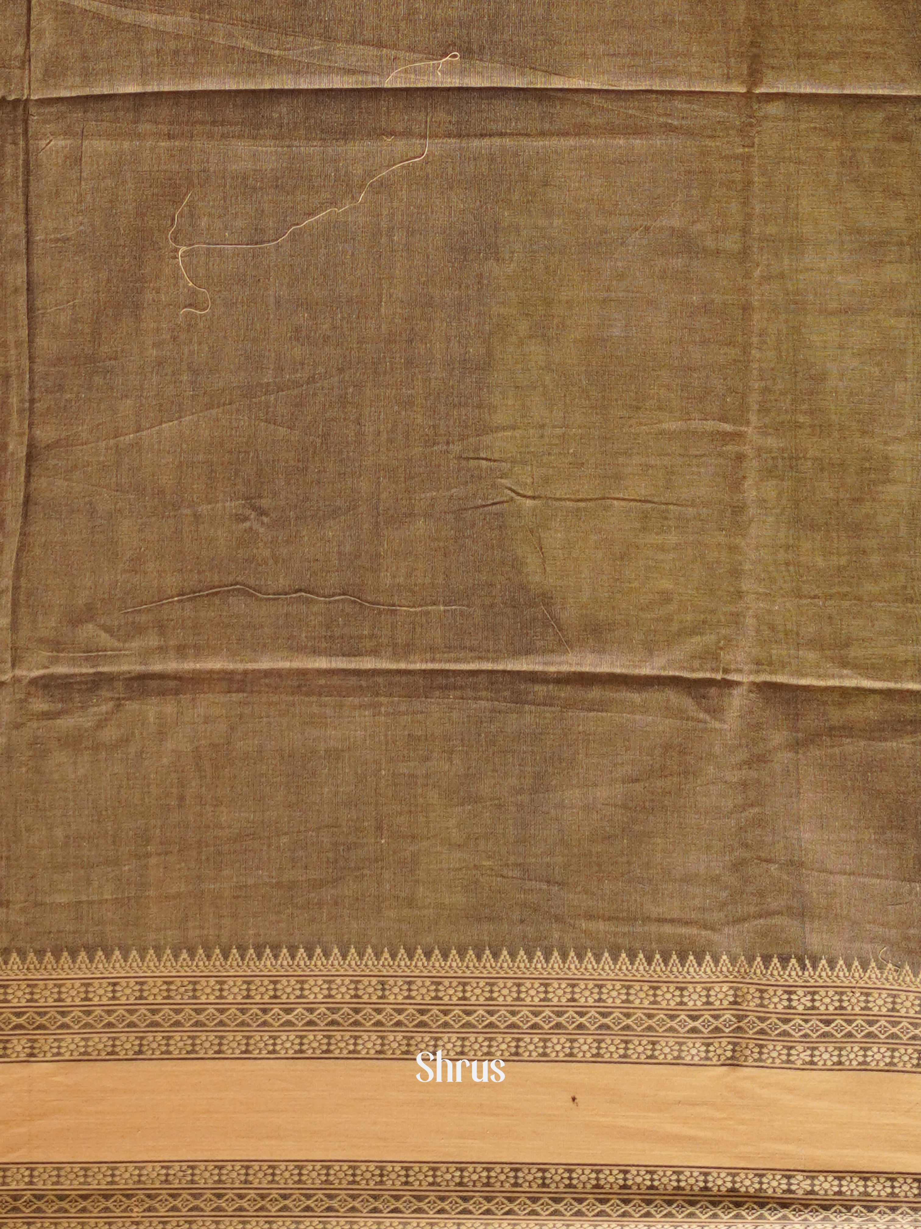 Blue & Dusty Brown - Bengal cotton Saree - Shop on ShrusEternity.com