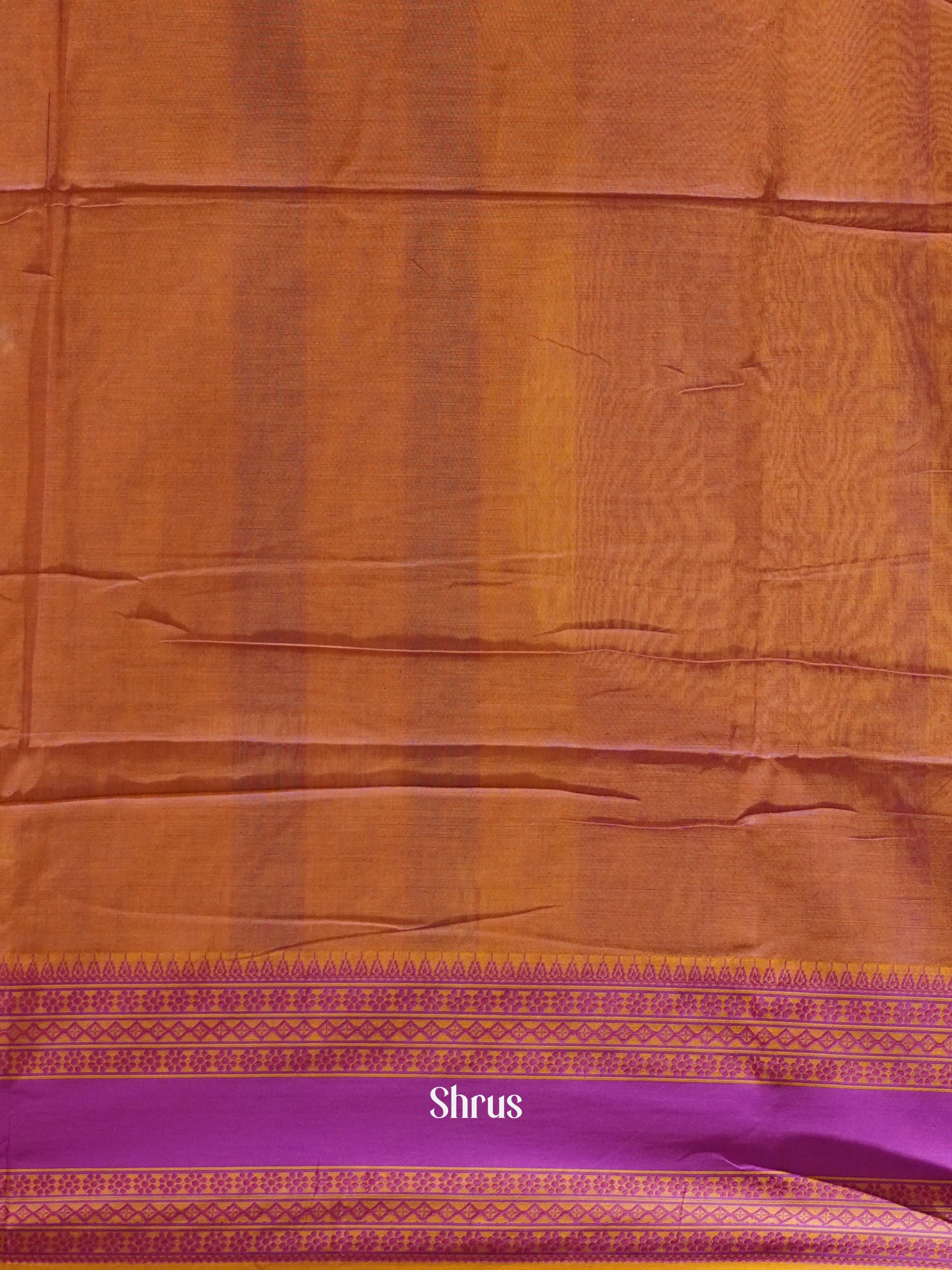 Mustard & Pink - Bengal cotton Saree - Shop on ShrusEternity.com