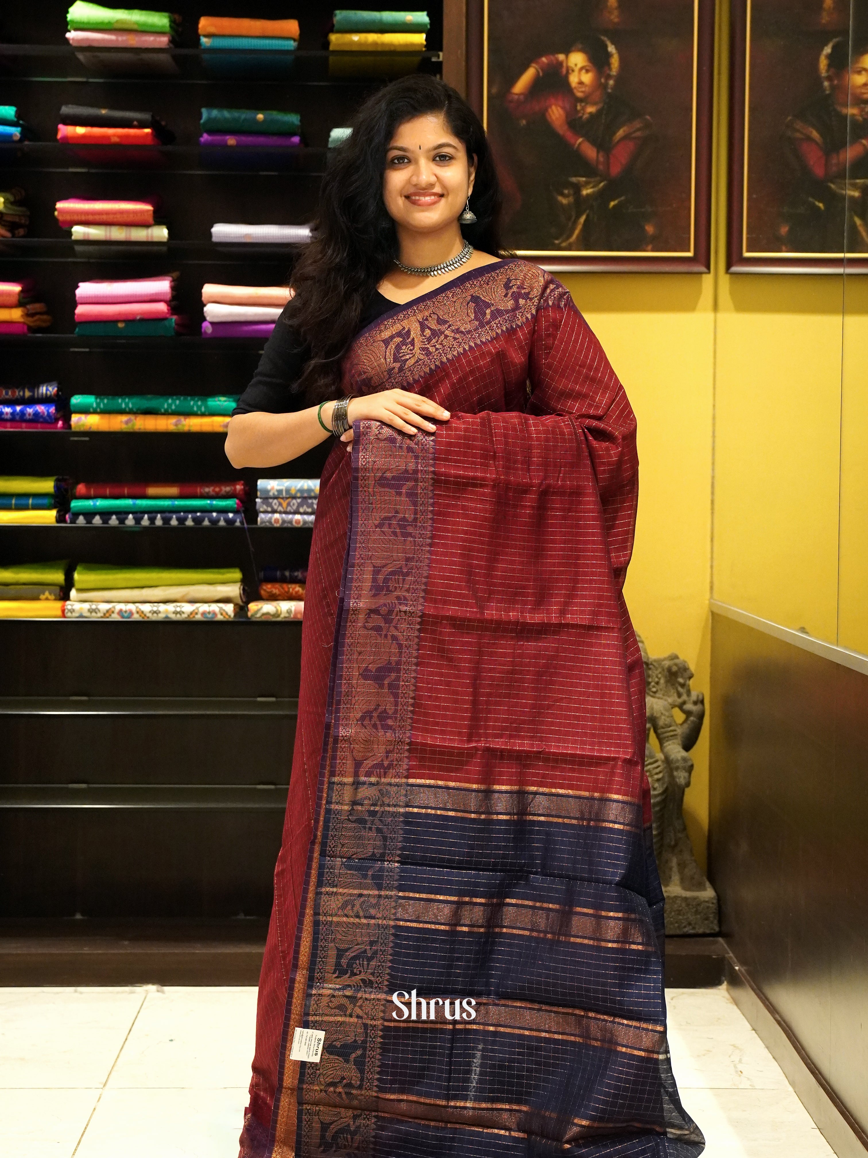 CDS26133 - Mercerized Cotton Saree - Shop on ShrusEternity.com
