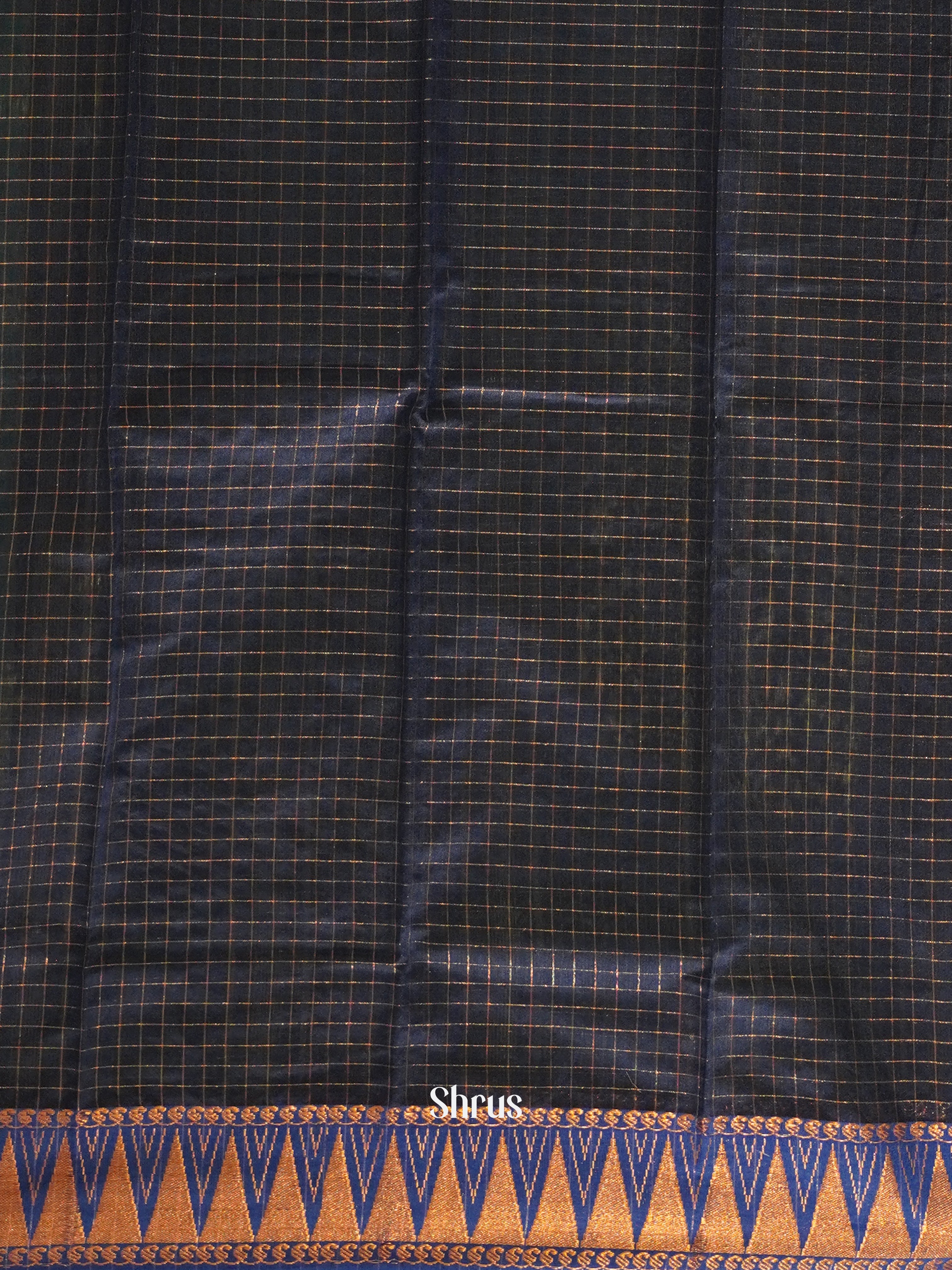 Green & Blue - Mercerized Cotton Saree - Shop on ShrusEternity.com