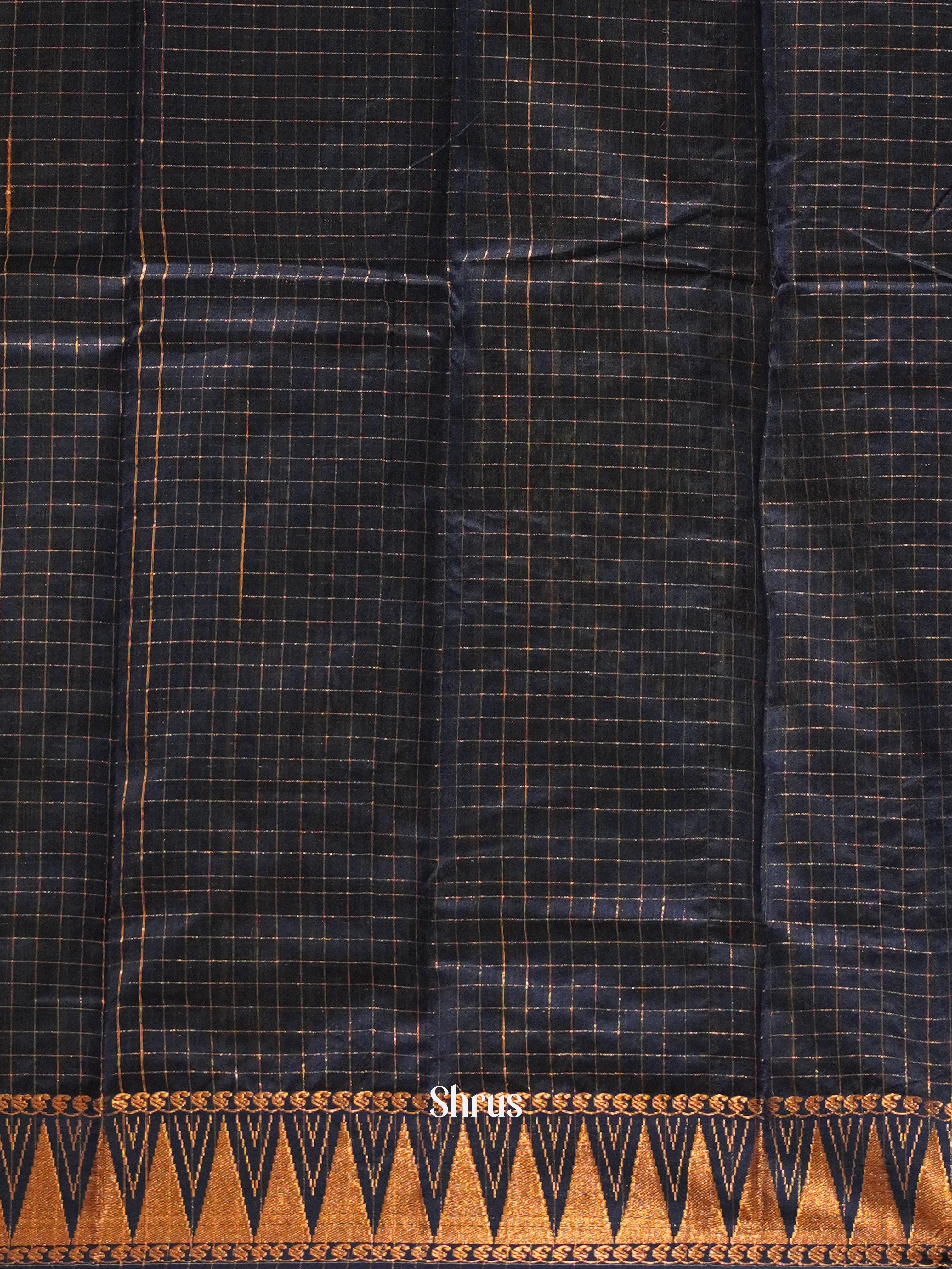Green & Blue - Mercerized Cotton Saree - Shop on ShrusEternity.com