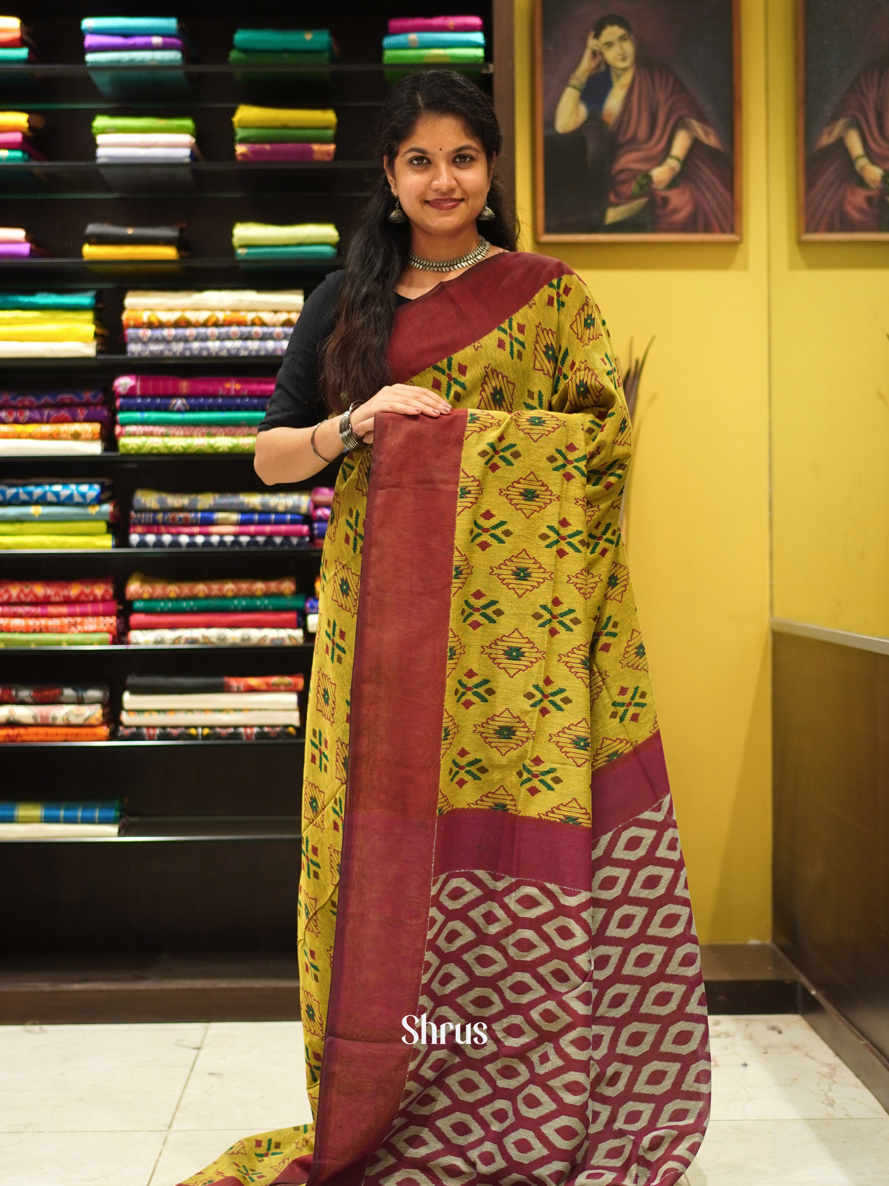 Green & Maroon - Bengal cotton Saree - Shop on ShrusEternity.com