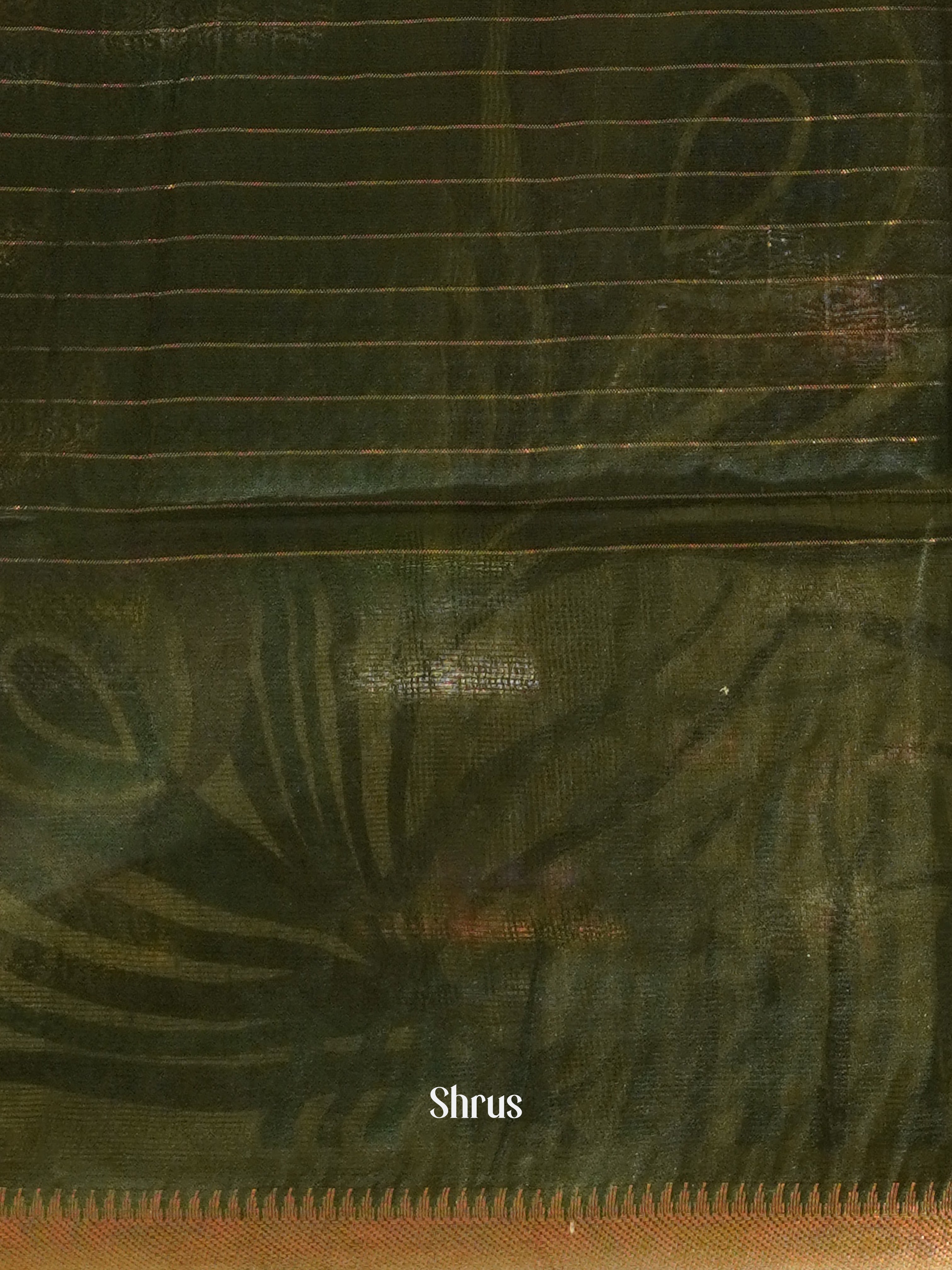 Green & Cream - Semi Tussar Saree - Shop on ShrusEternity.com