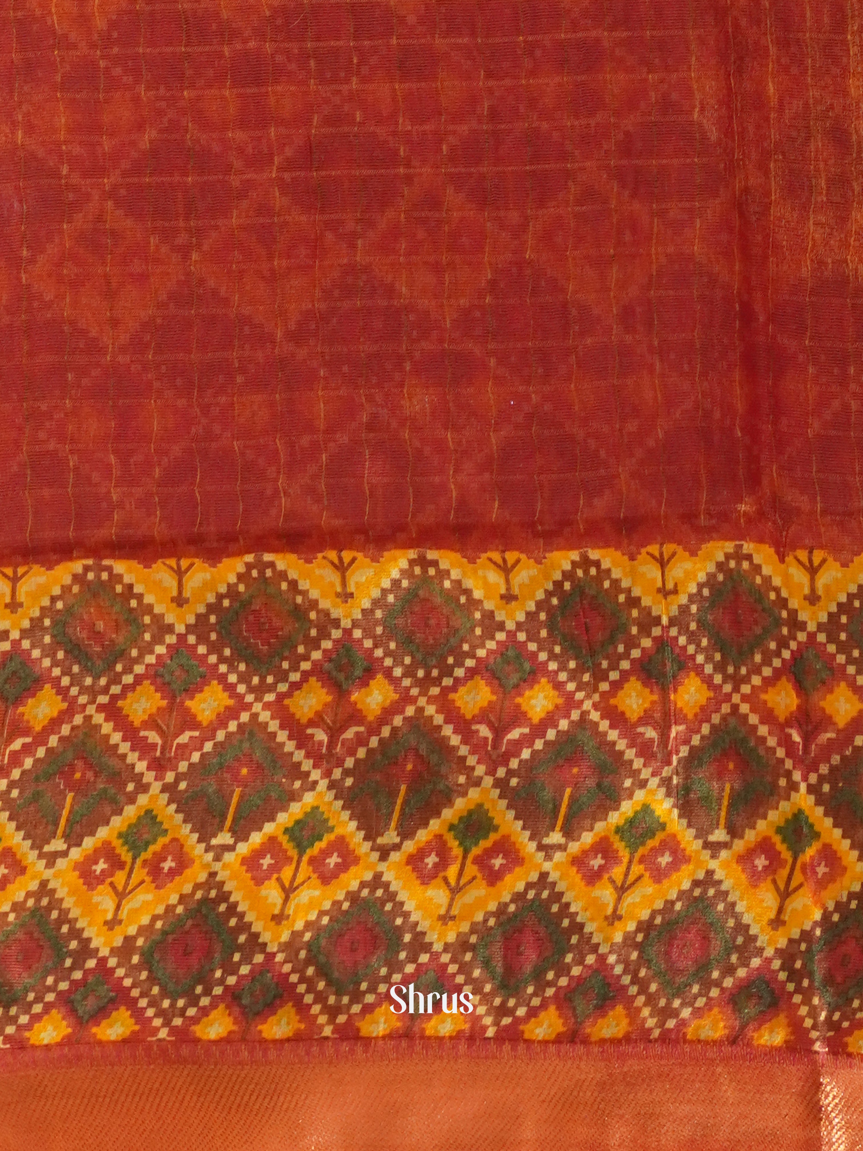 Pink & Cream - Semi Tussar Saree - Shop on ShrusEternity.com