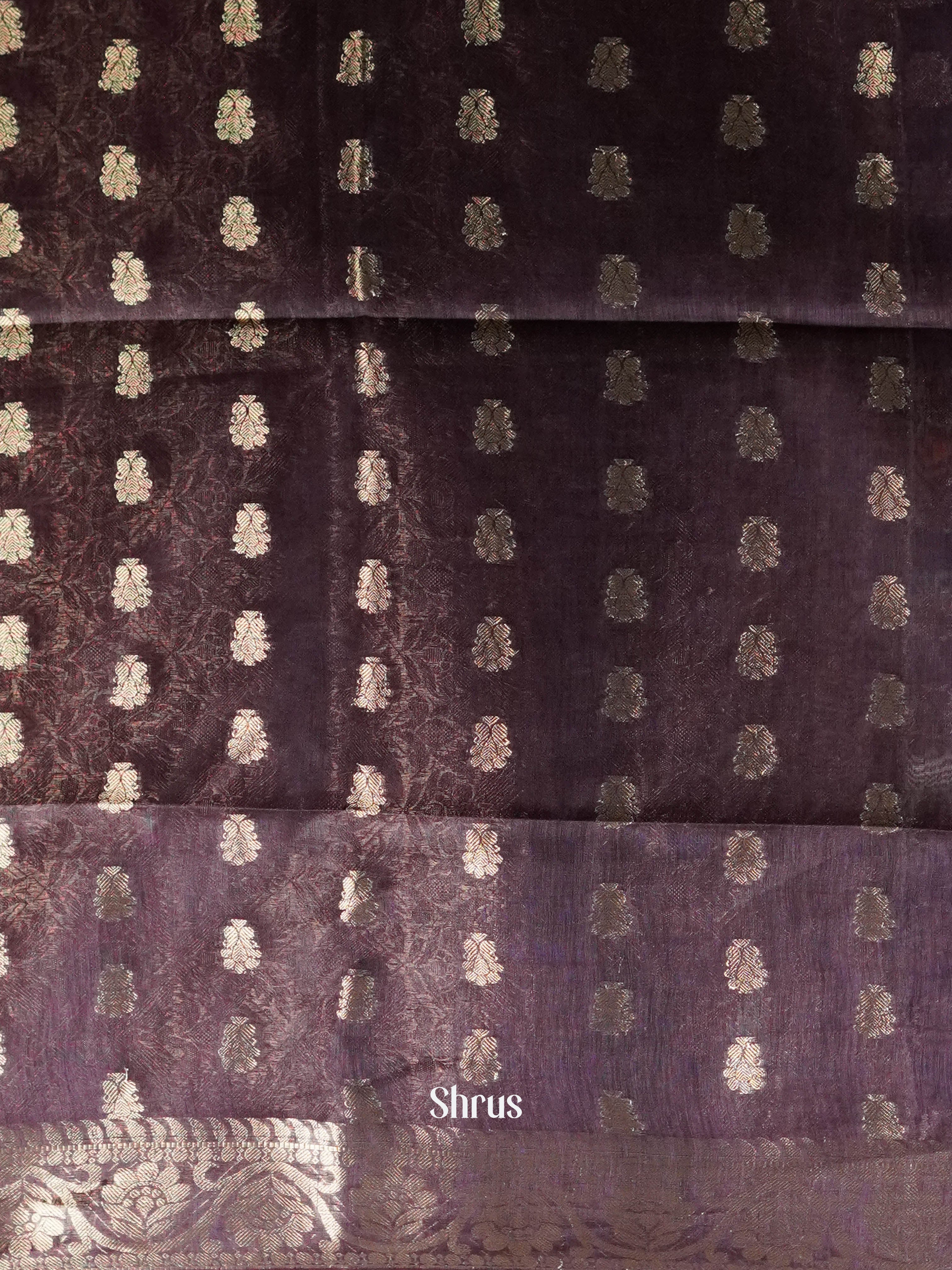 Deep Violet - Linen silk Saree - Shop on ShrusEternity.com