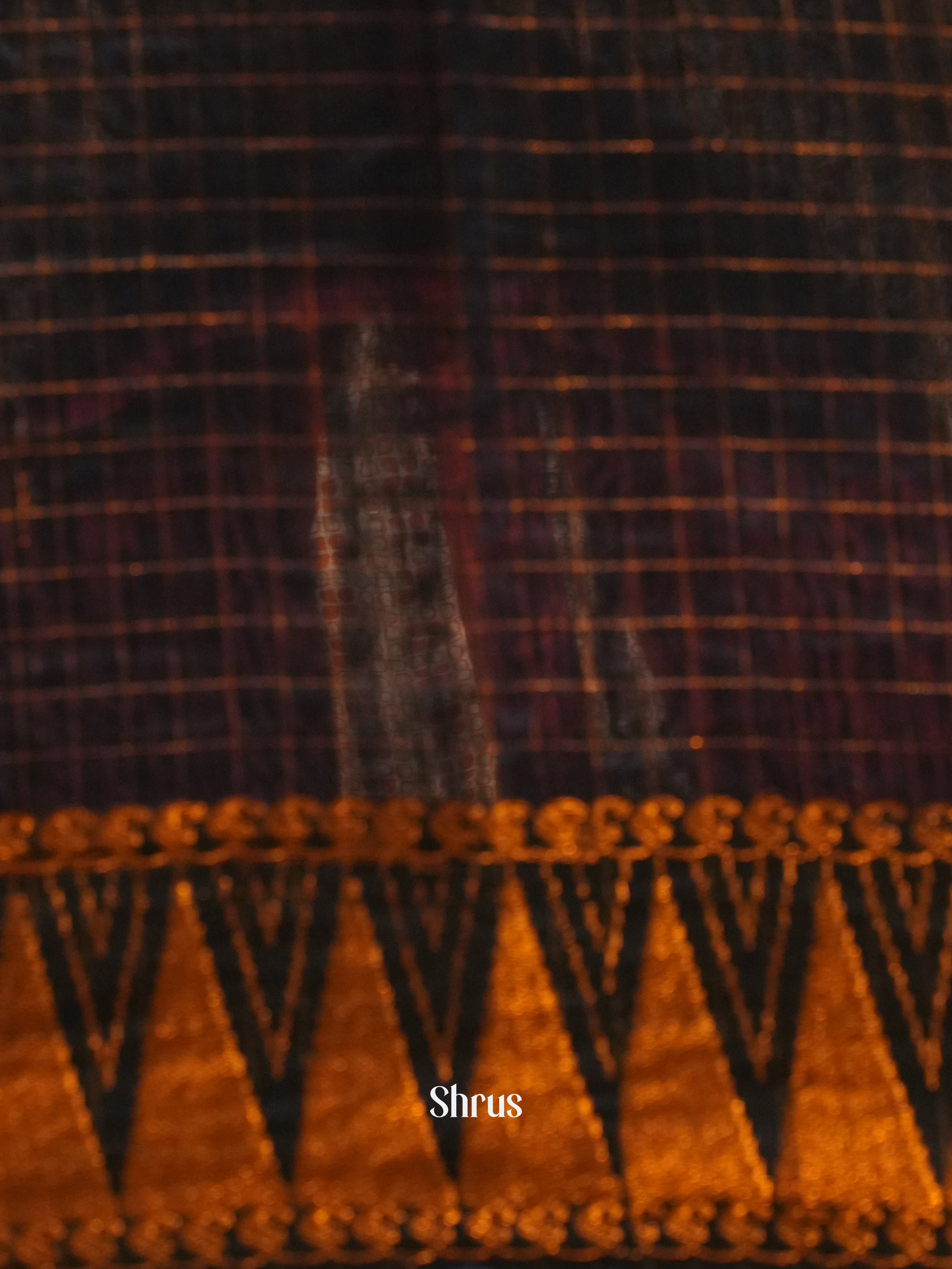 Red & Blue - Mercerized cotton Saree - Shop on ShrusEternity.com