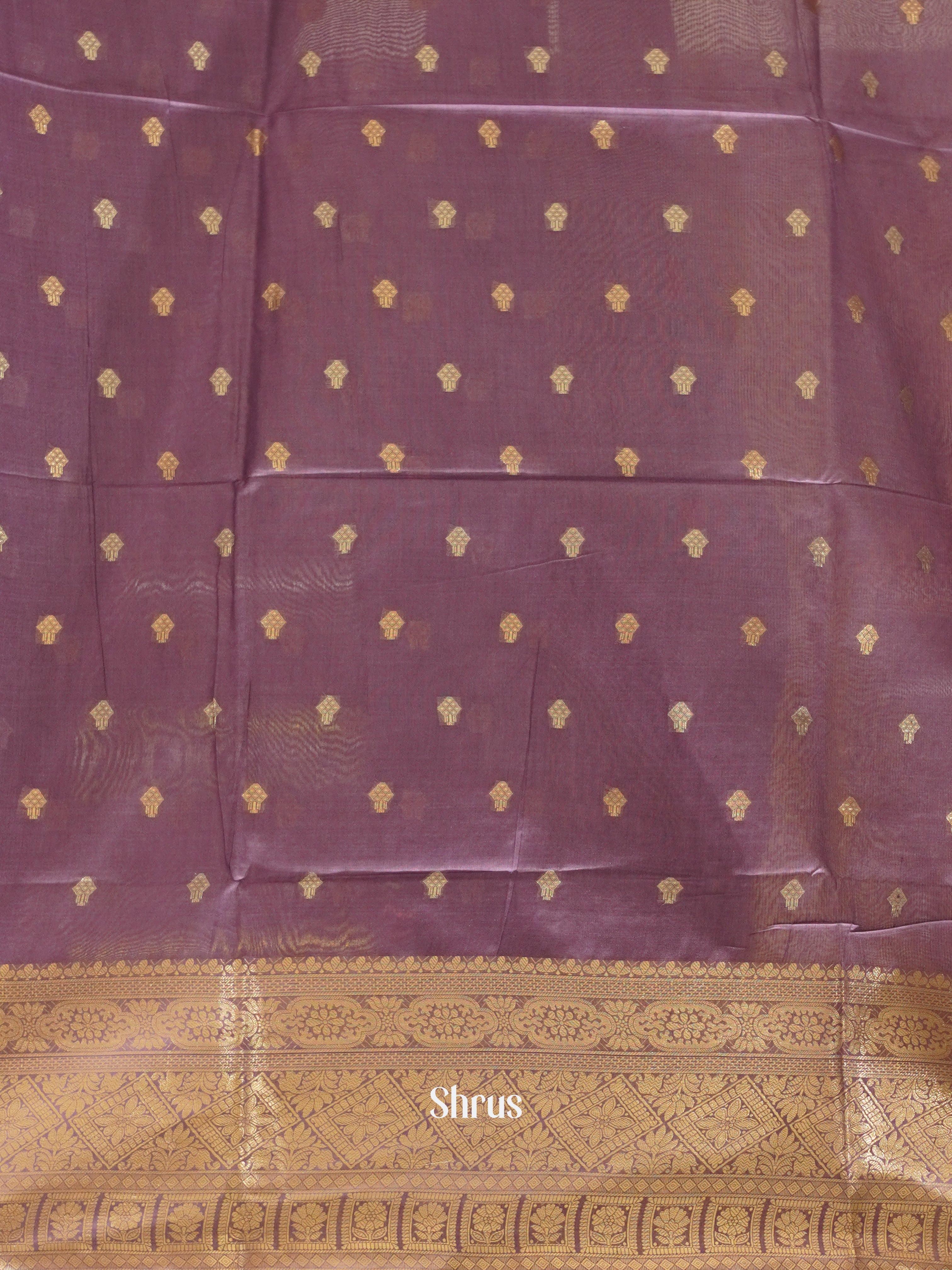Lavender(Single Tone)- Semi Silk Cotton Saree - Shop on ShrusEternity.com