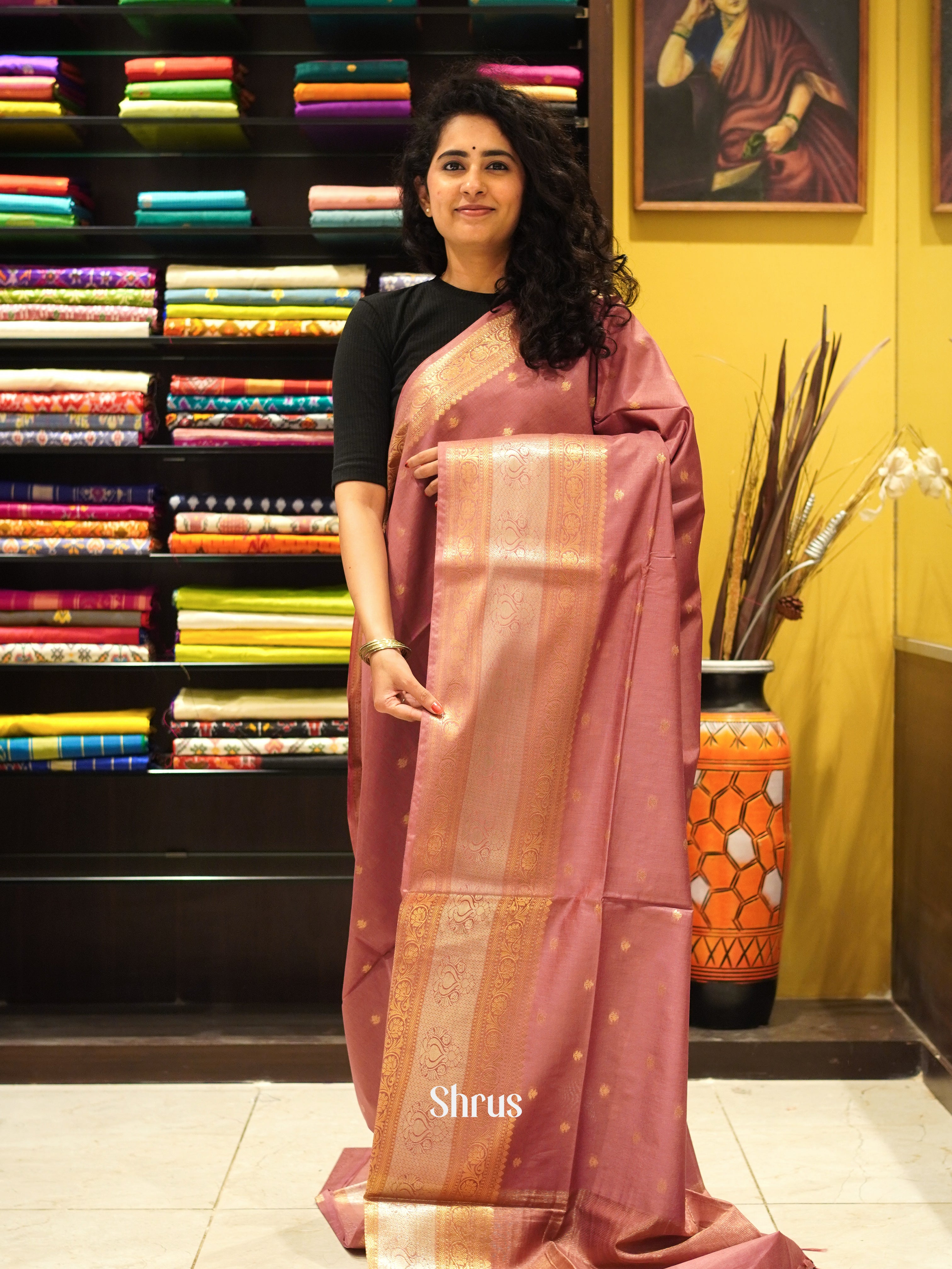 CDS27015 - Semi Silkcotton Saree - Shop on ShrusEternity.com