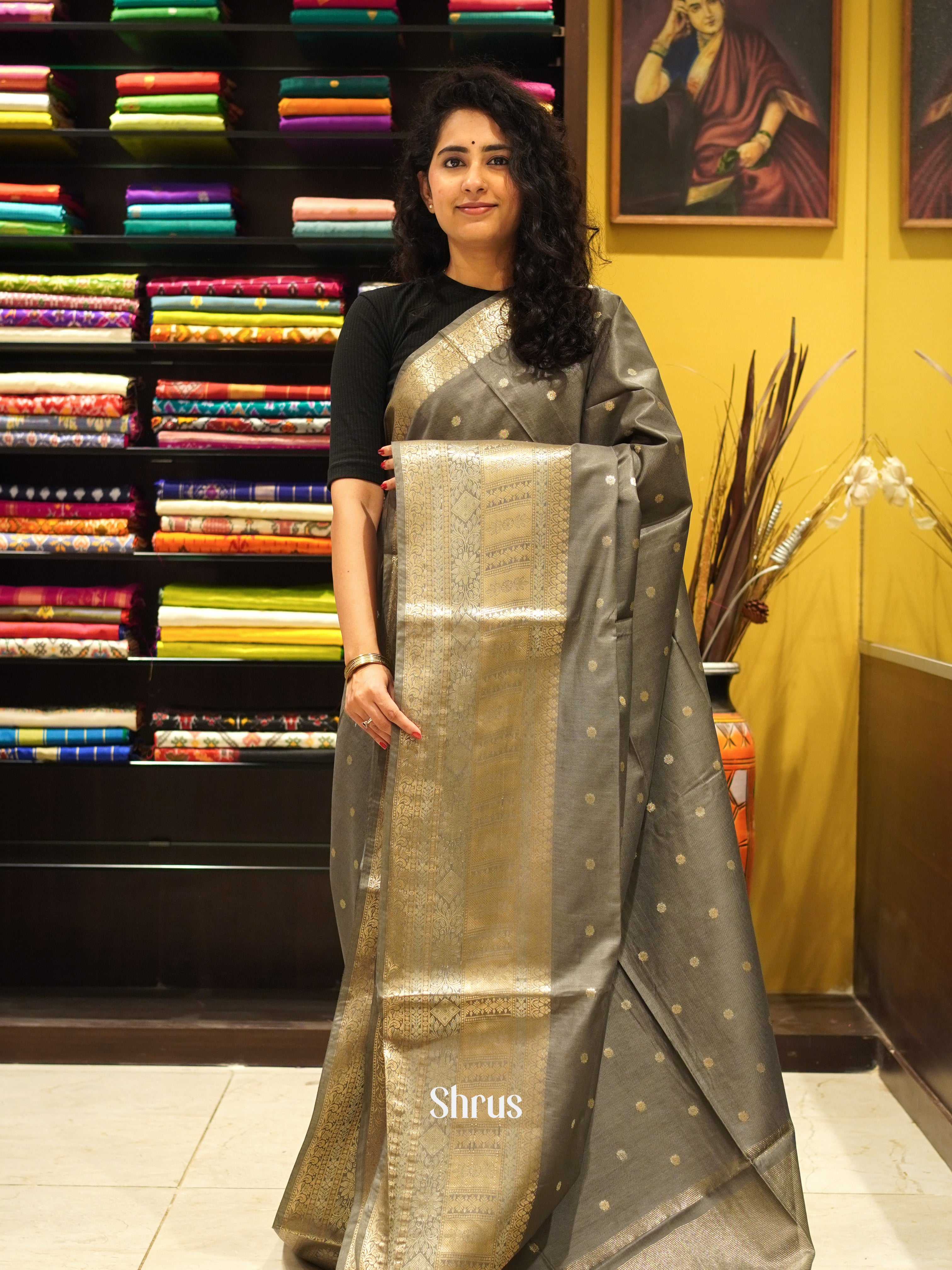CDS27028 - Semi Silkcotton Saree - Shop on ShrusEternity.com