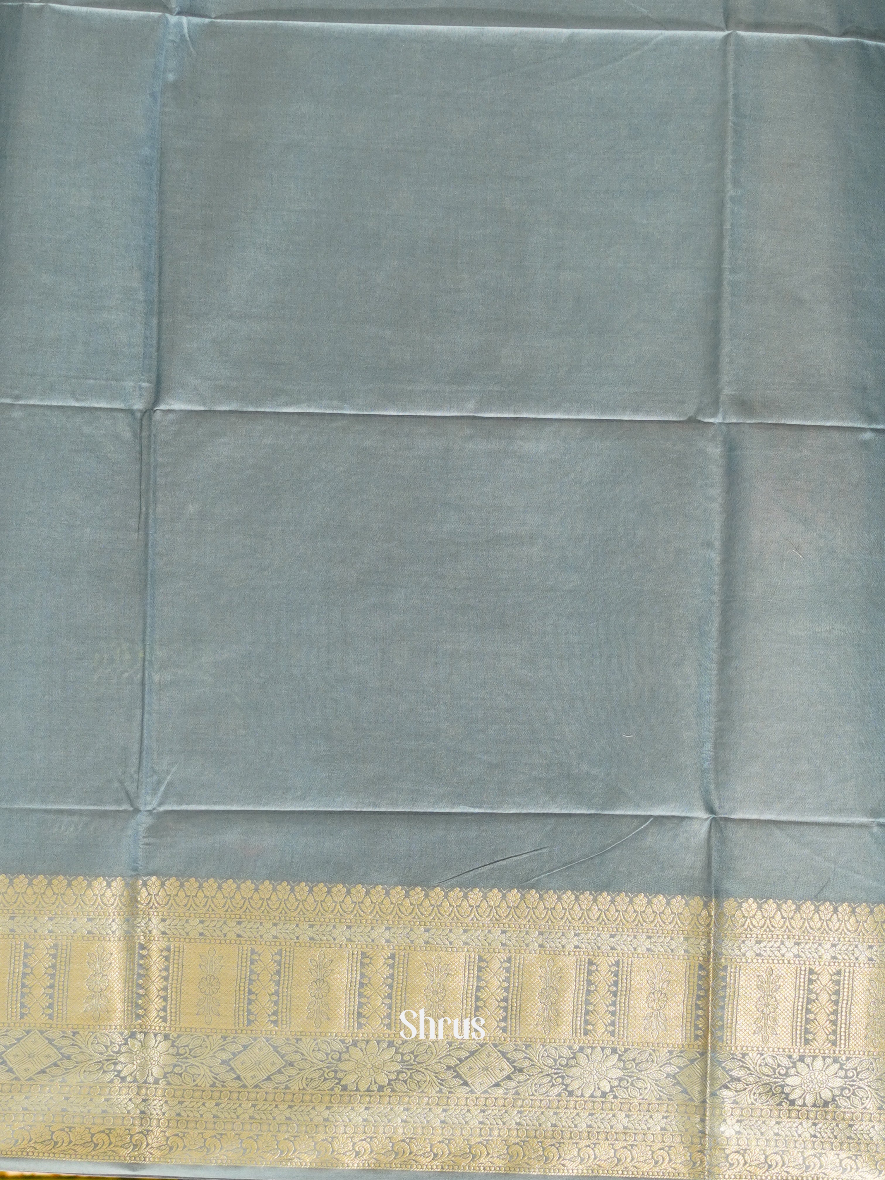 Grey(Single Tone)- Semi Silk Cotton saree - Shop on ShrusEternity.com